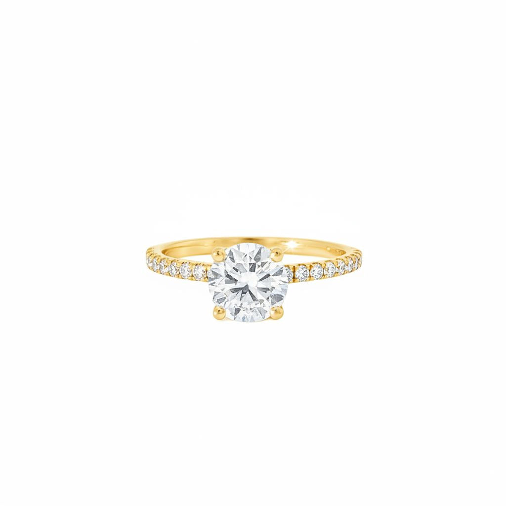 1ct Round Simple Engagement Ring