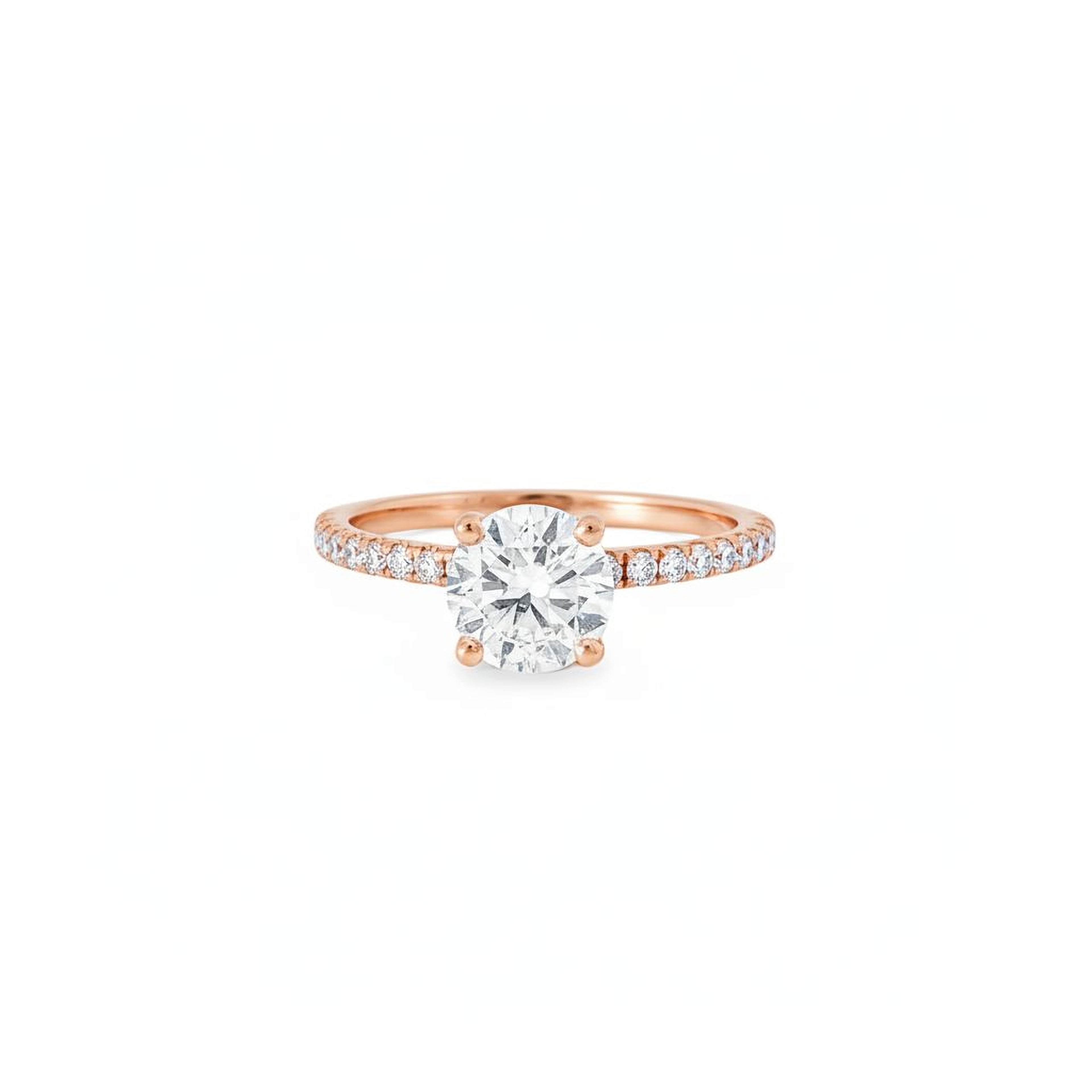 1ct Round Simple Engagement Ring