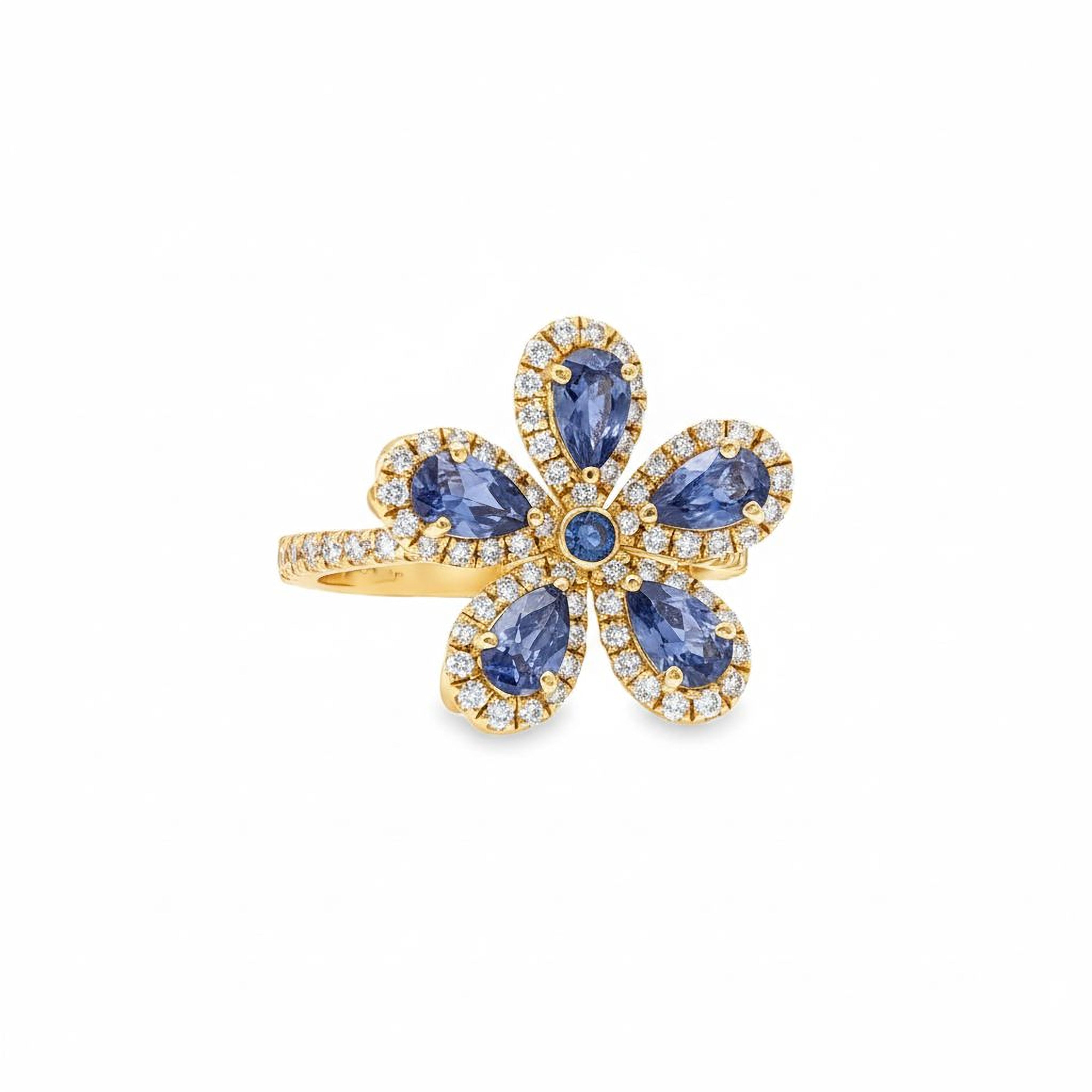 Flower Ring (Blue)