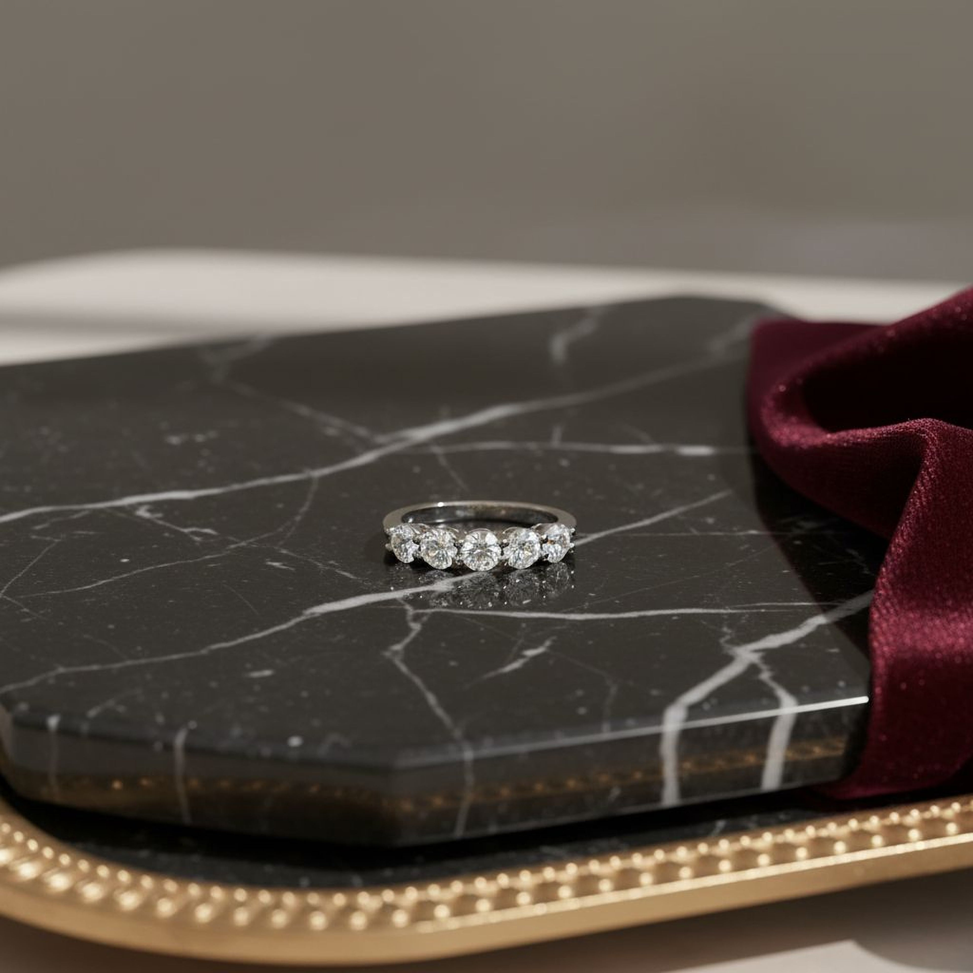 20pts Half Round Eternity Band