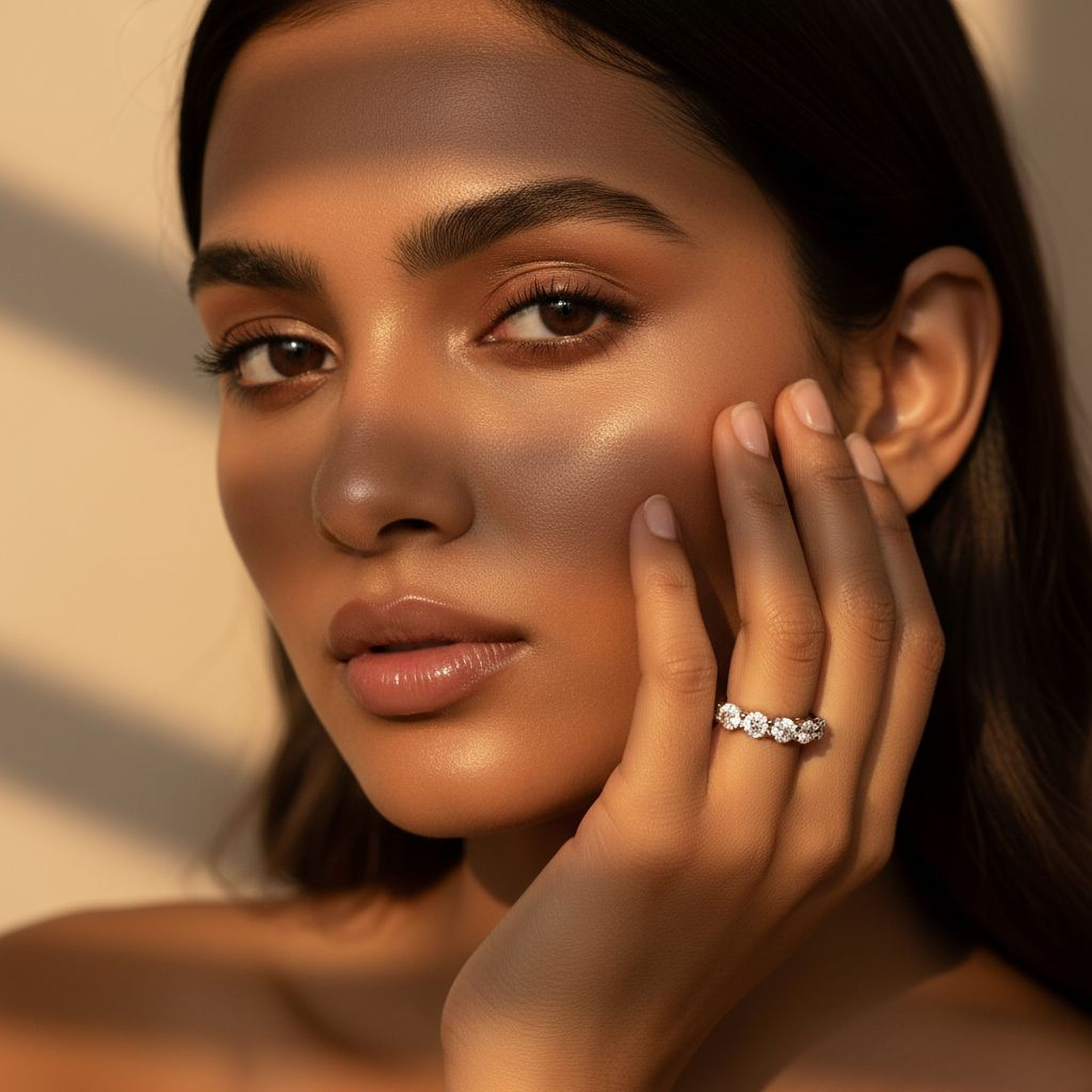 20pts Half Round Eternity Band