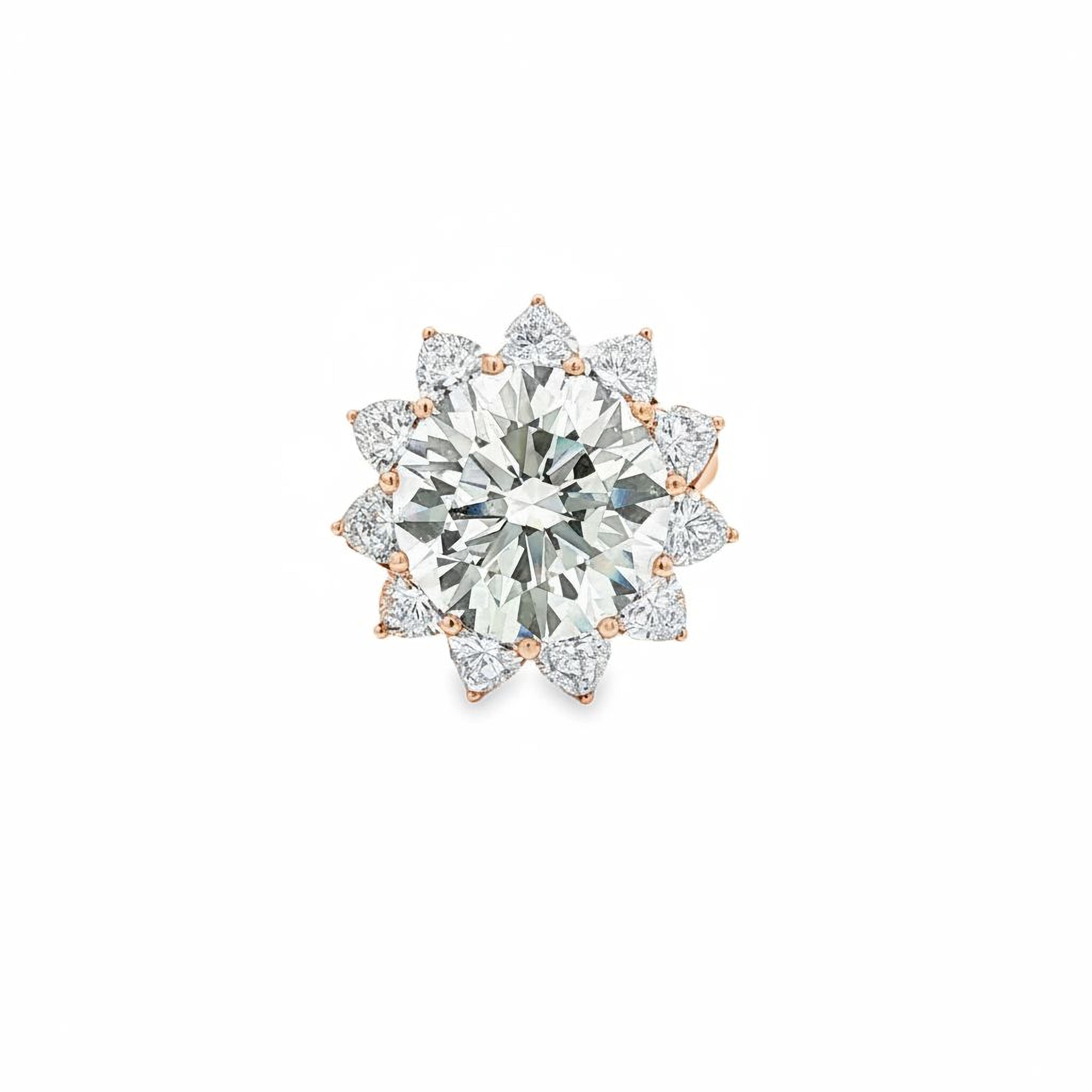 10ct Round Flower Ring