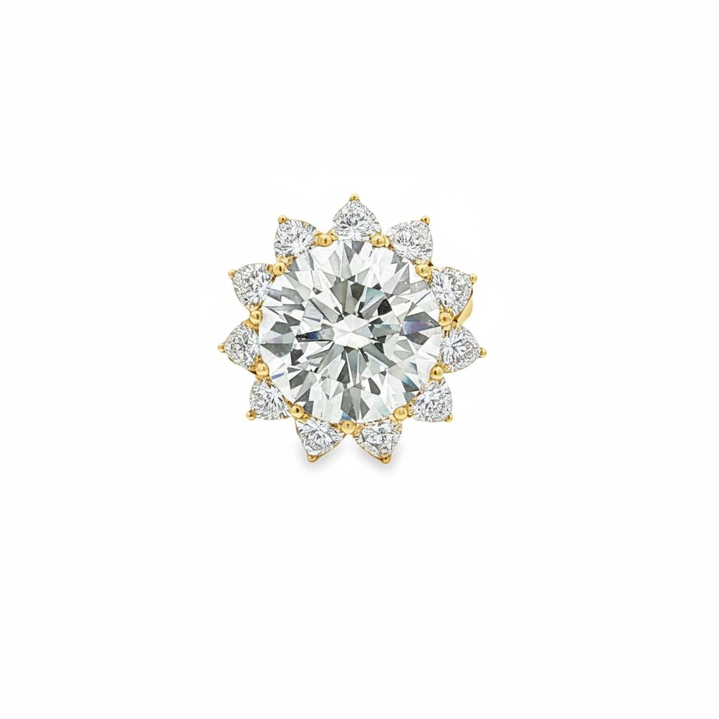 10ct Round Flower Ring