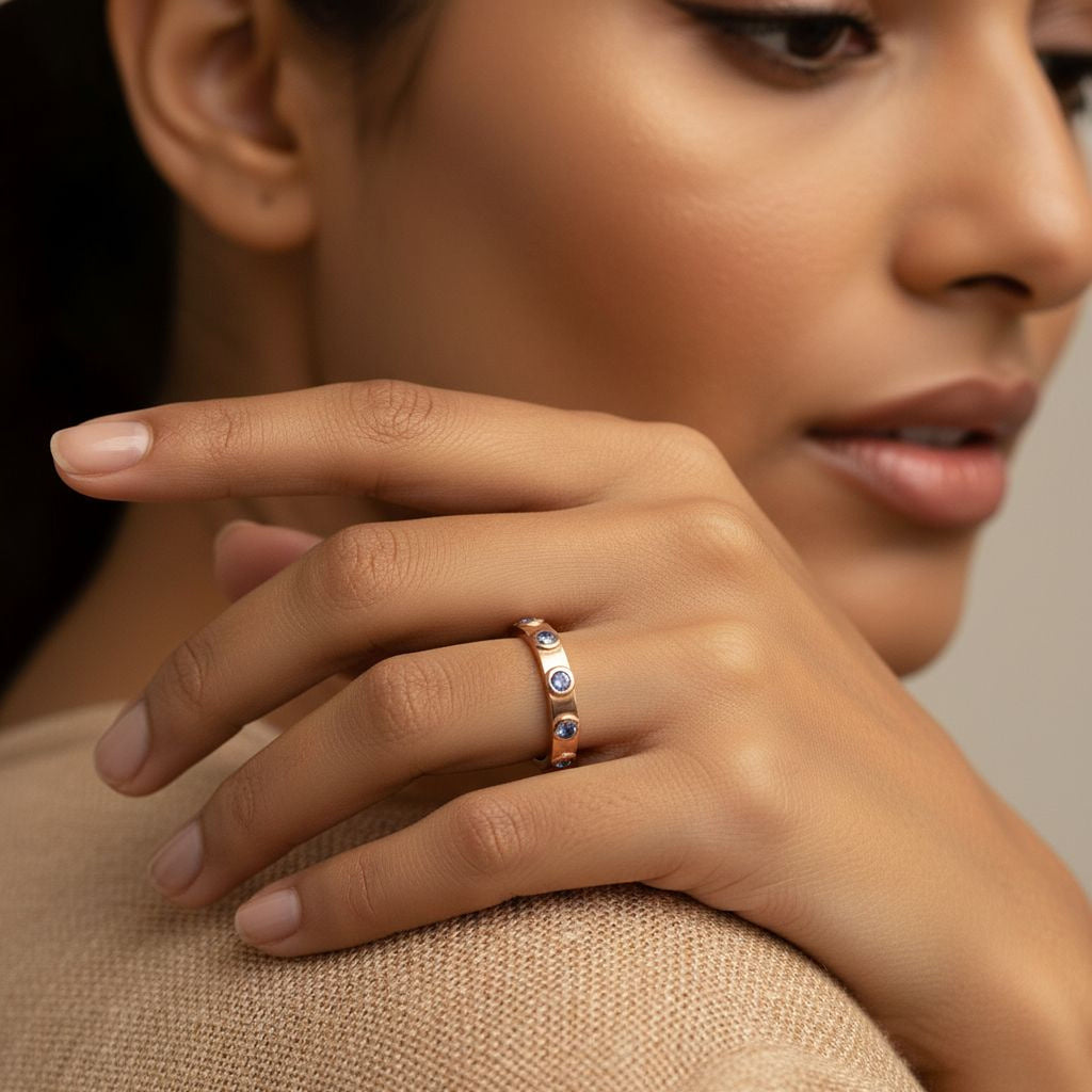 Band with Blue Stones