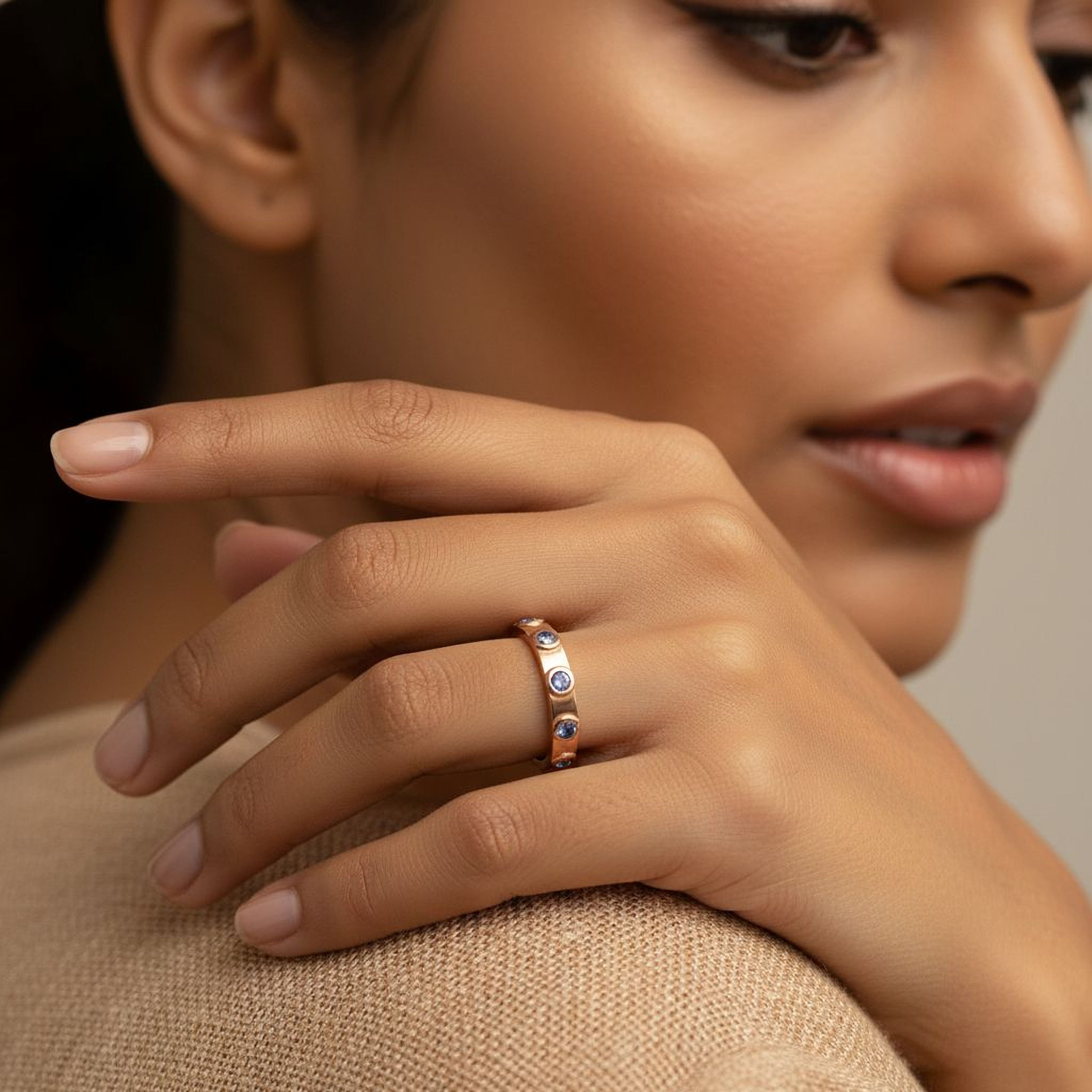 Band with Blue Stones