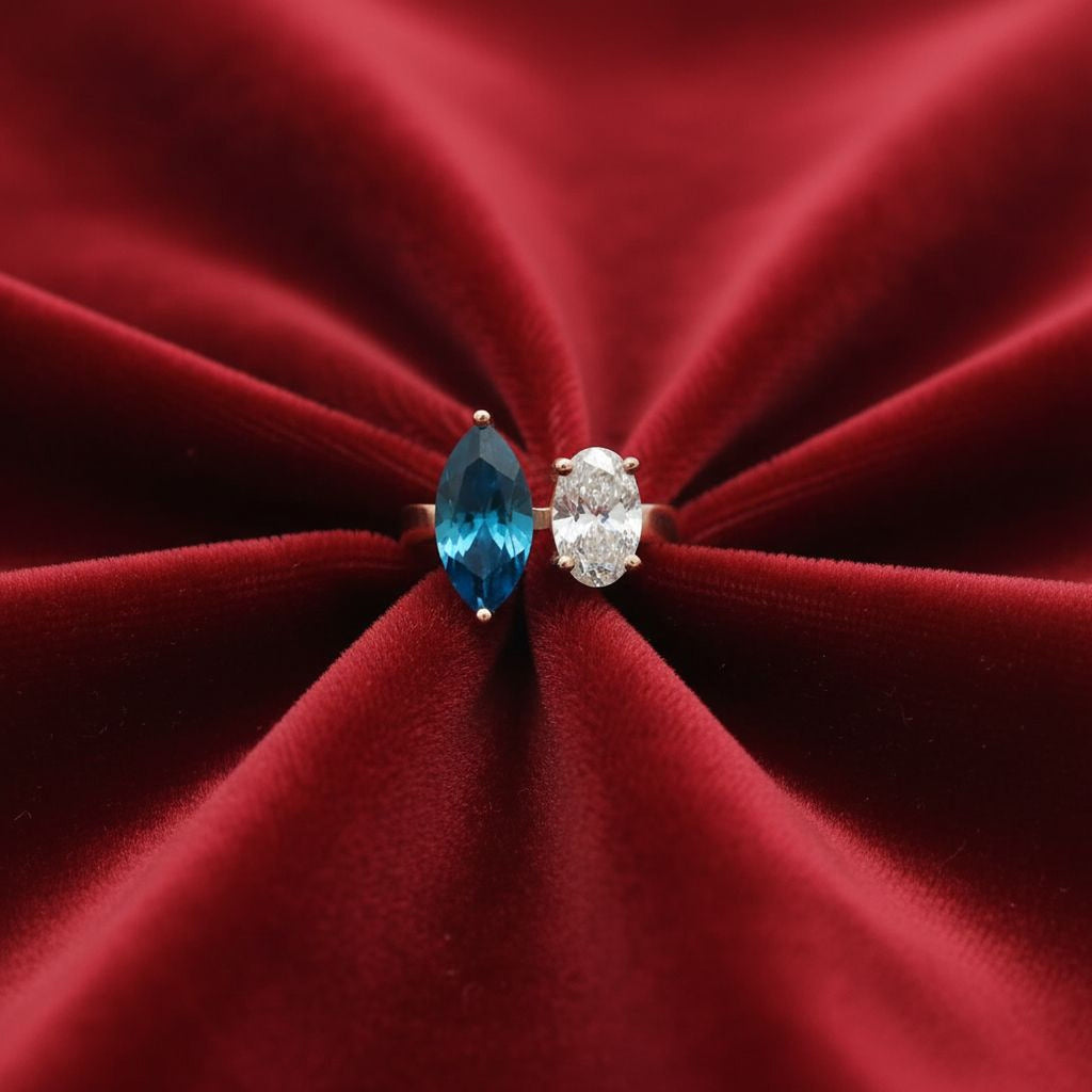 Blue Marquise x Oval Ring