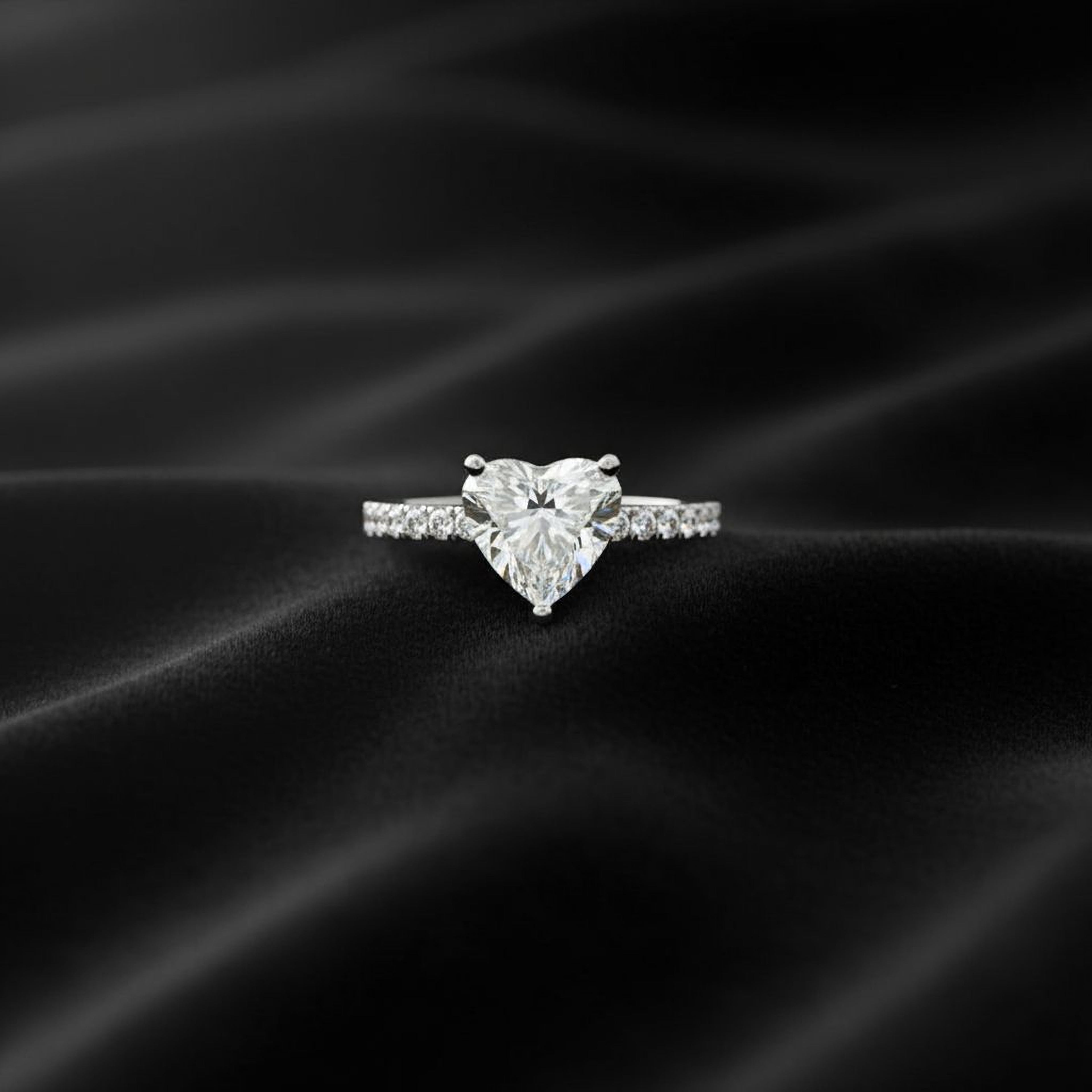1.5ct Heart Engagement Ring