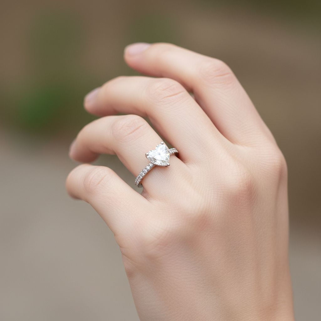 1.5ct Heart Engagement Ring