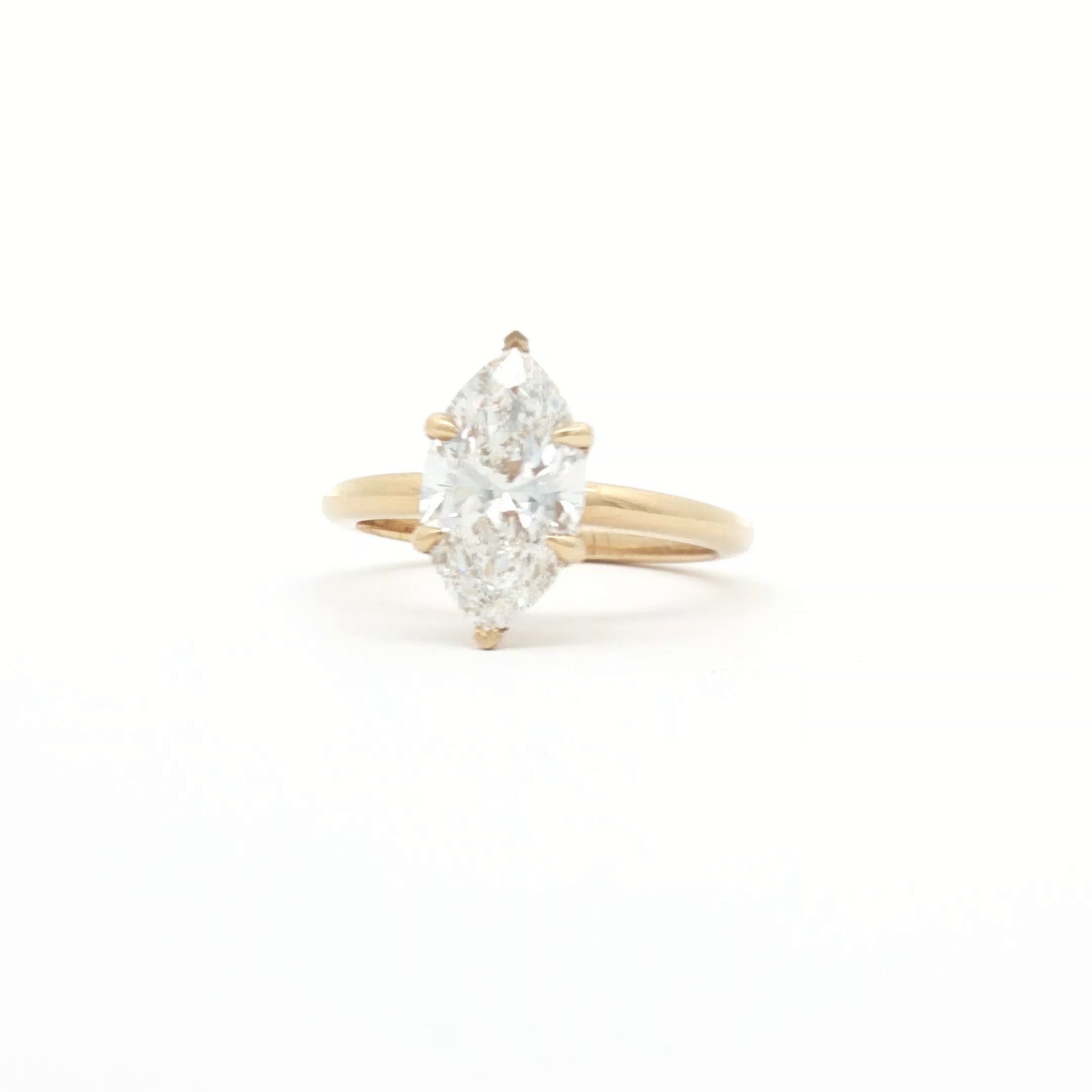 2ct Marquise Simple Ring