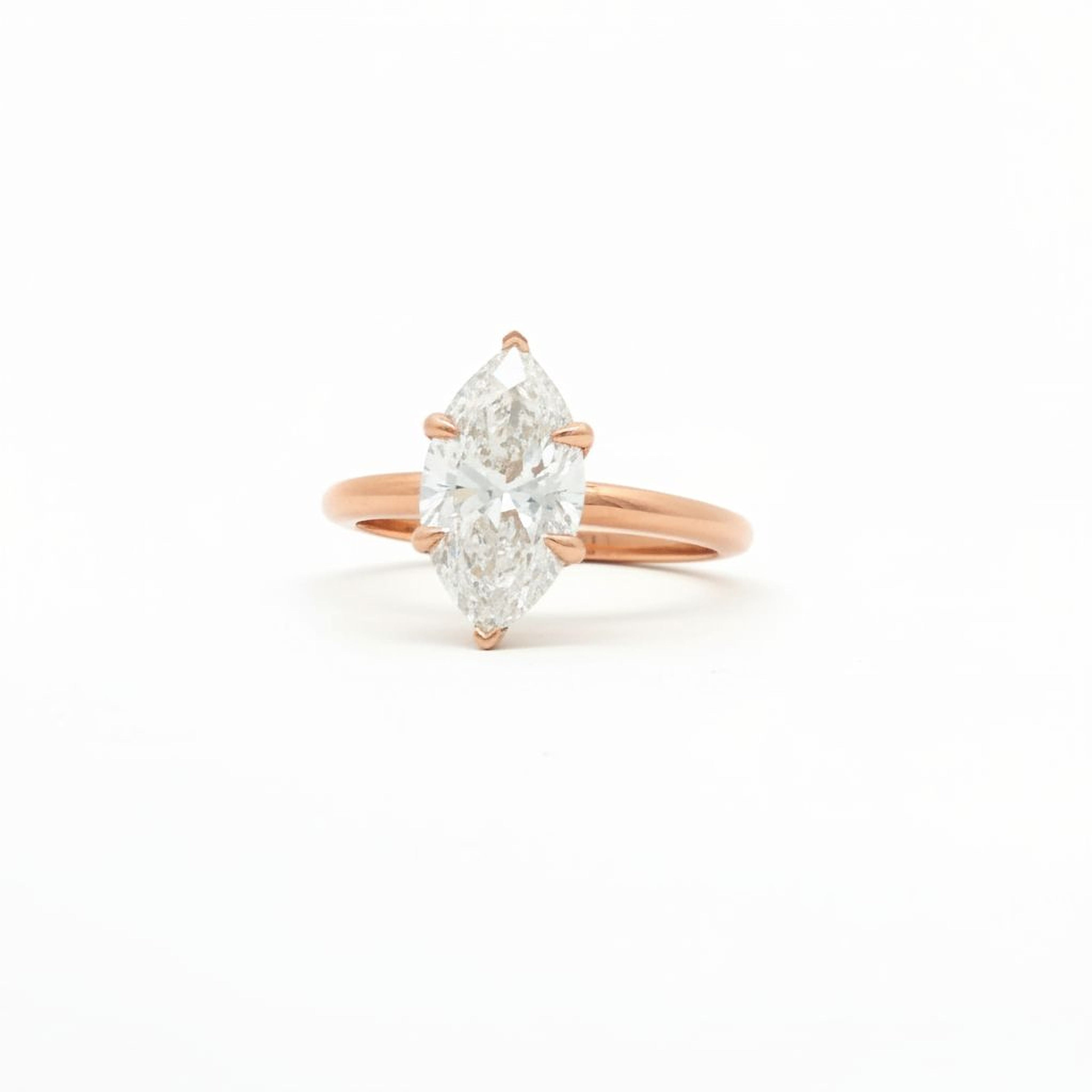 2ct Marquise Simple Ring