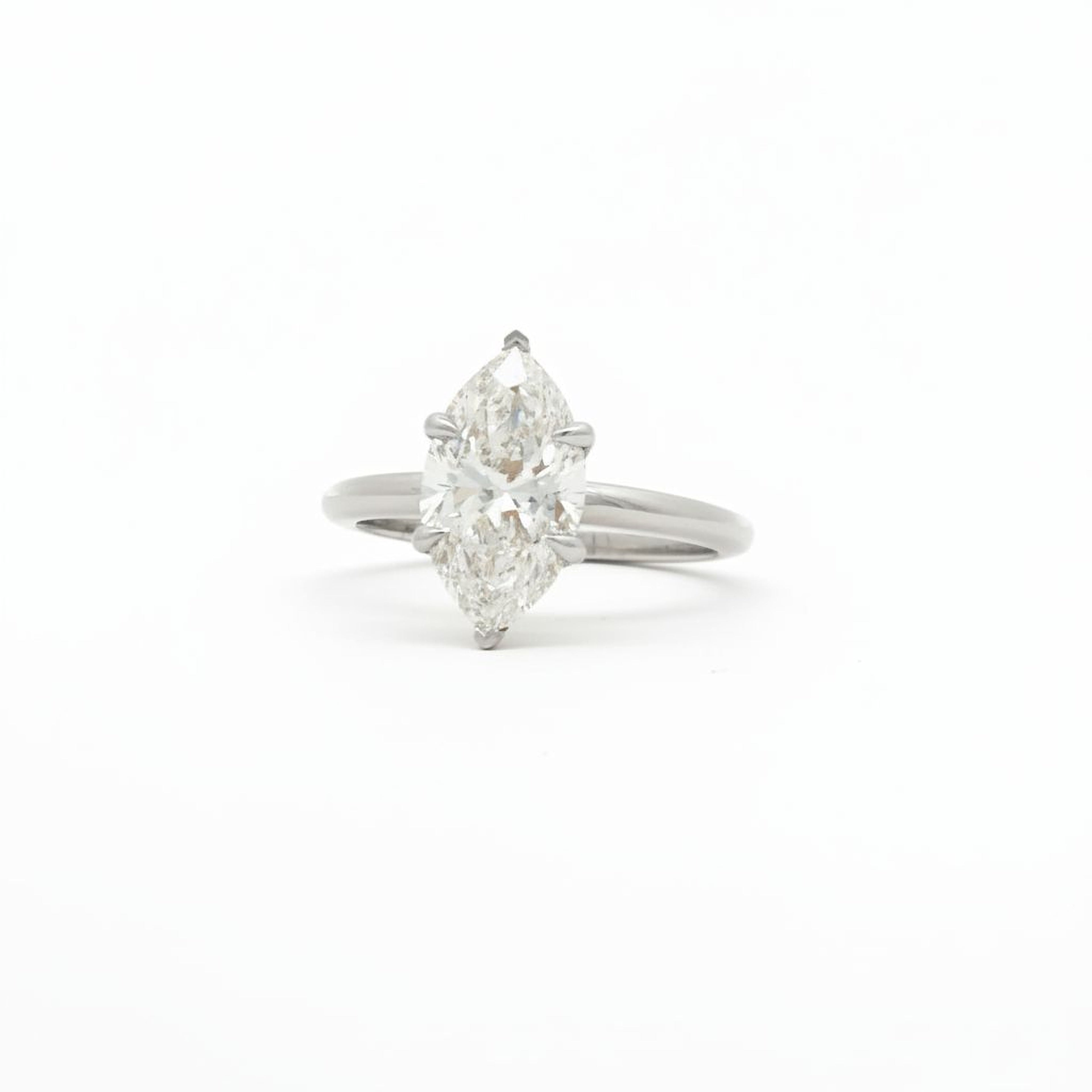 2ct Marquise Simple Ring