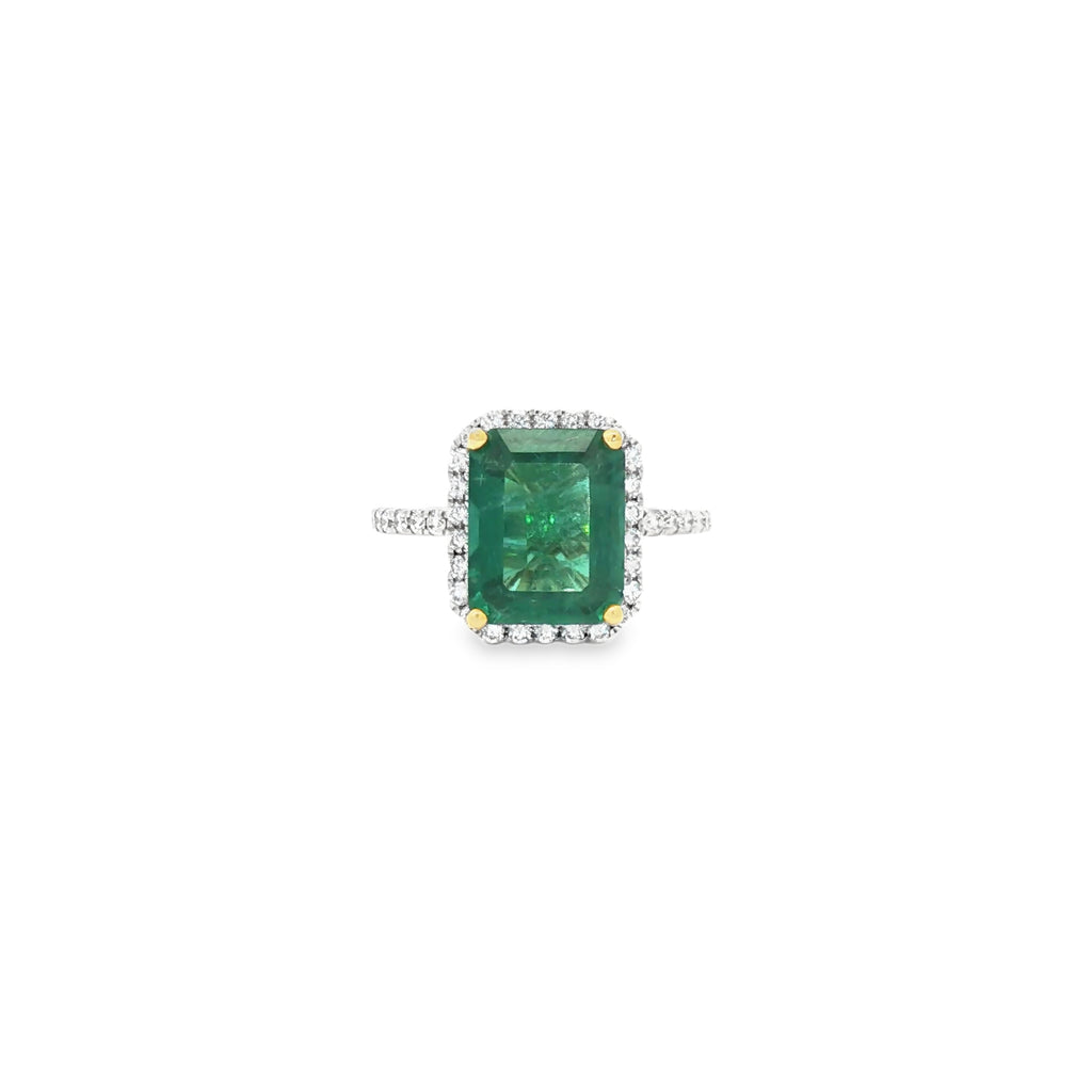 3ct Emerald Pave Ring