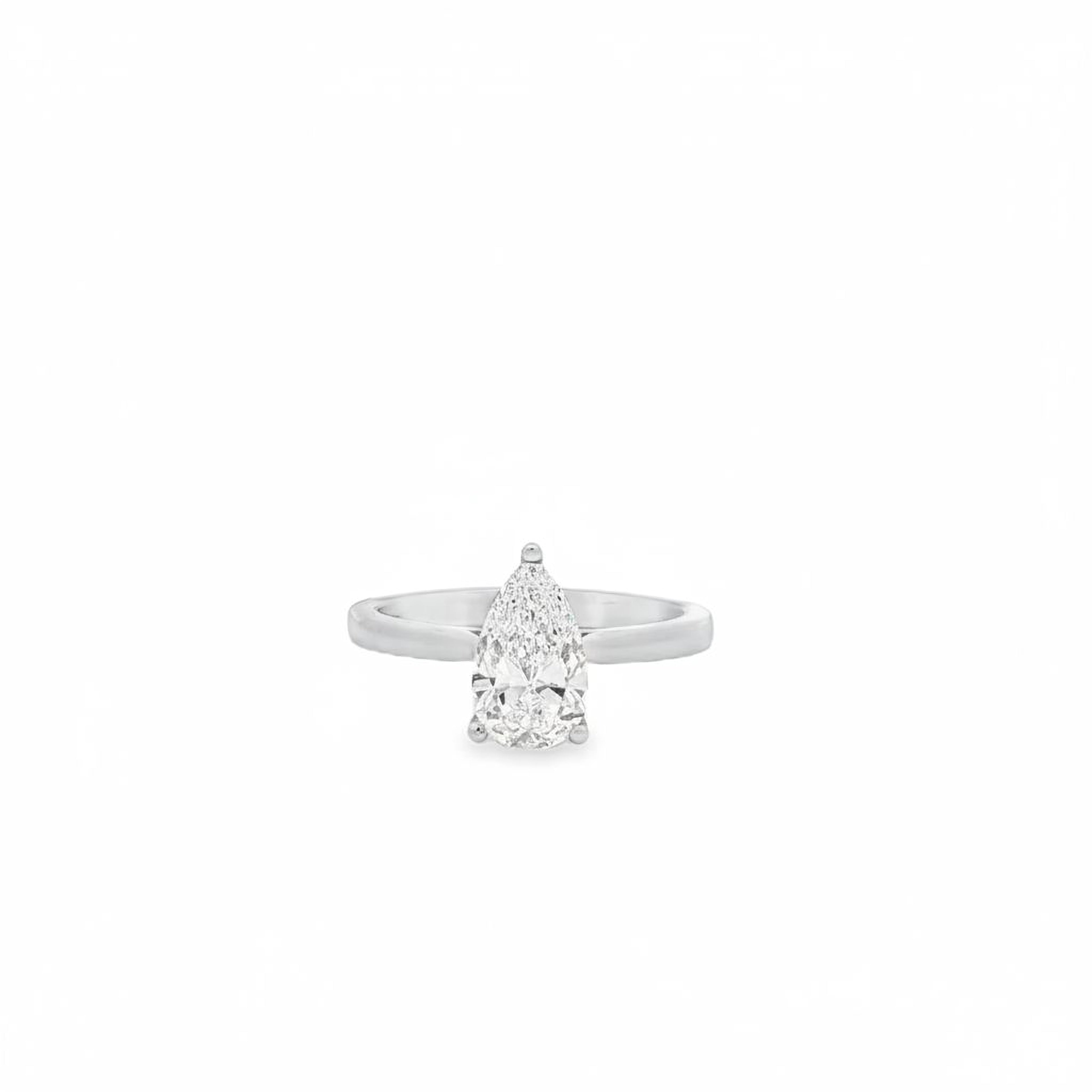 1ct Pear Simple Engagement Ring