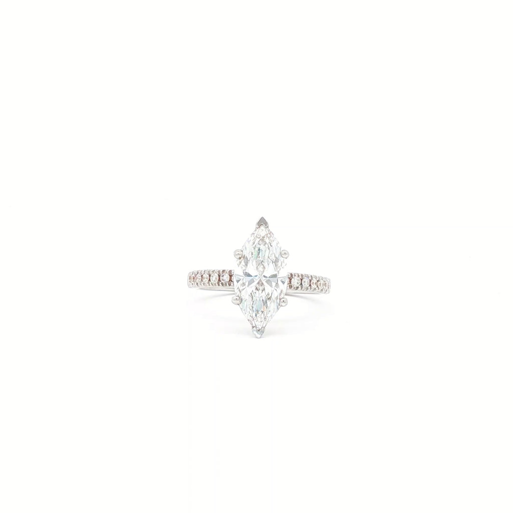 2ct Marquise Engagement Ring with Band