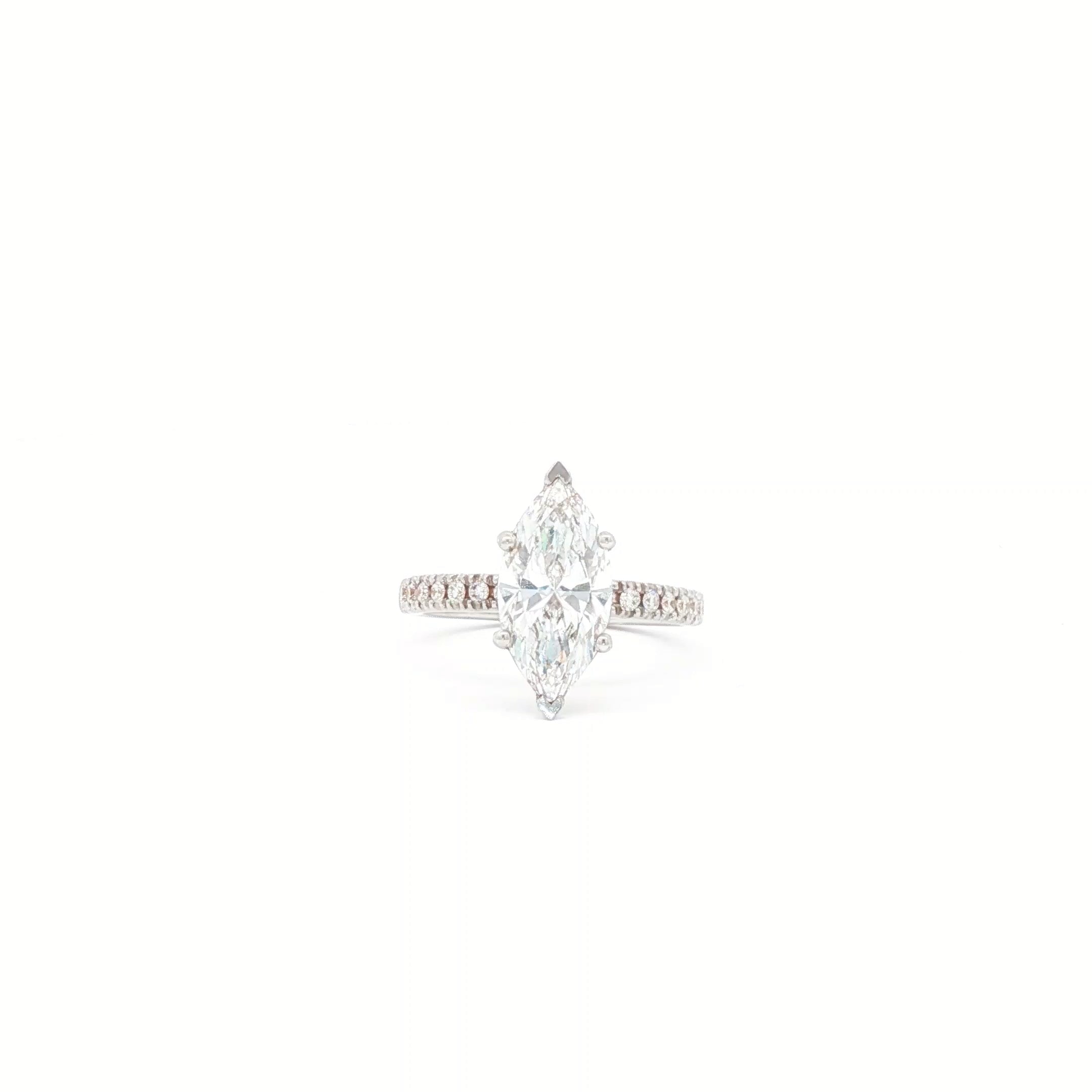 2ct Marquise Engagement Ring with Band