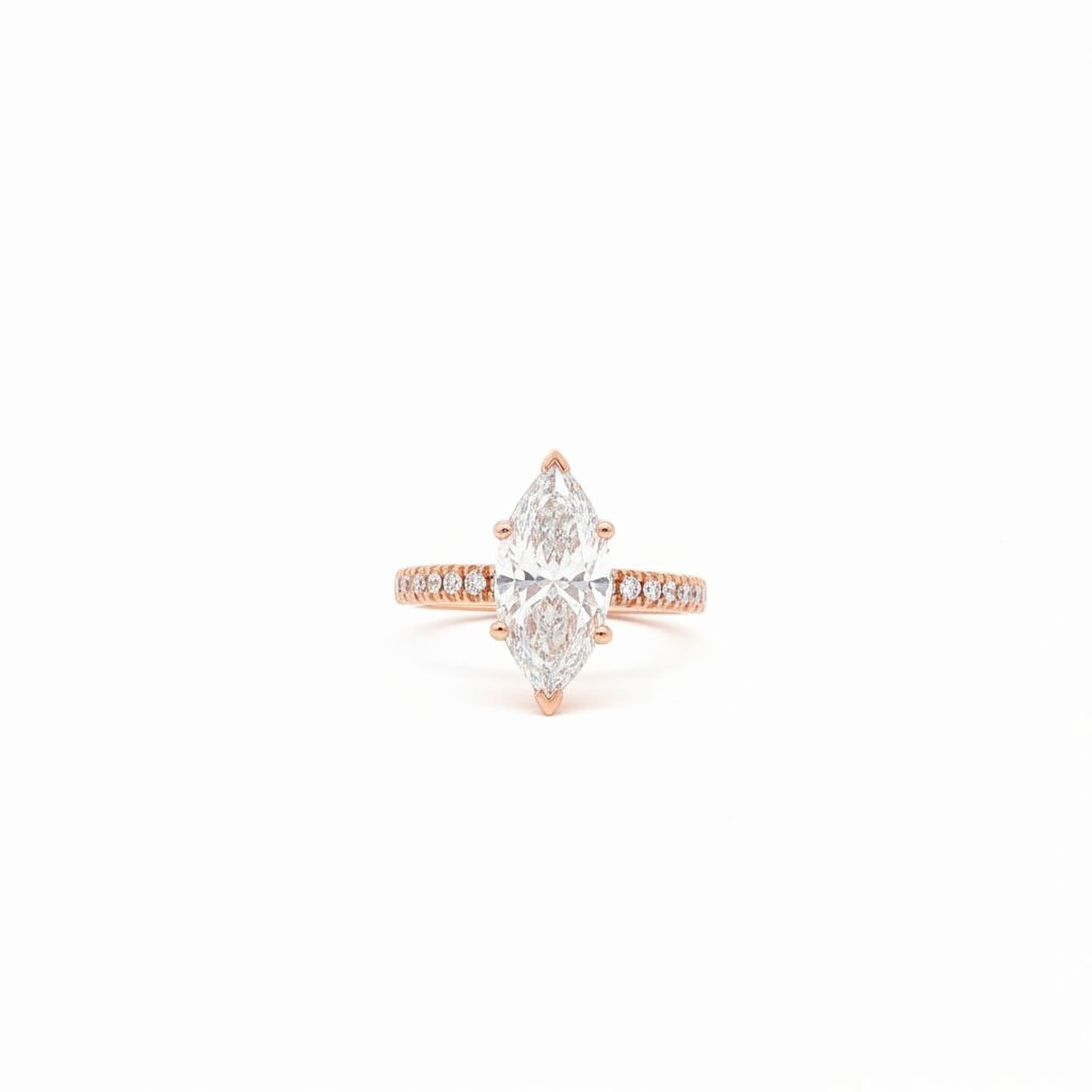 2ct Marquise Engagement Ring with Band