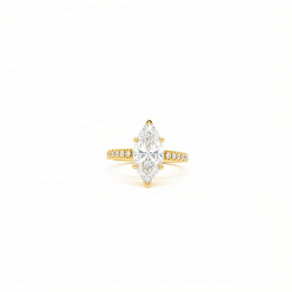 2ct Marquise Engagement Ring with Band