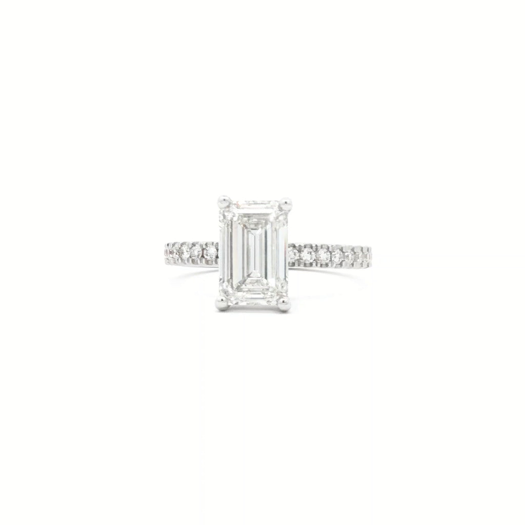2ct Emerald Engagement Ring with Band