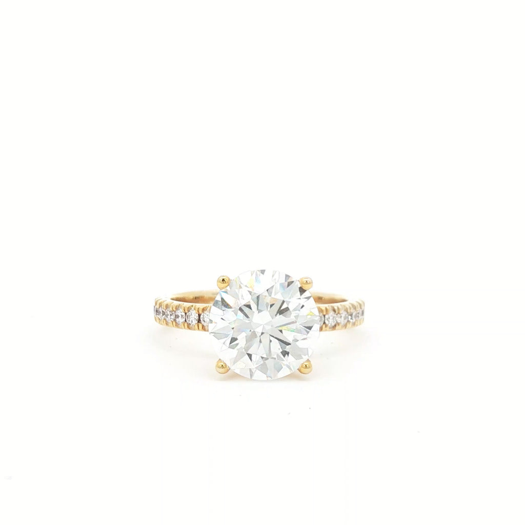 3ct Round Ring with Band