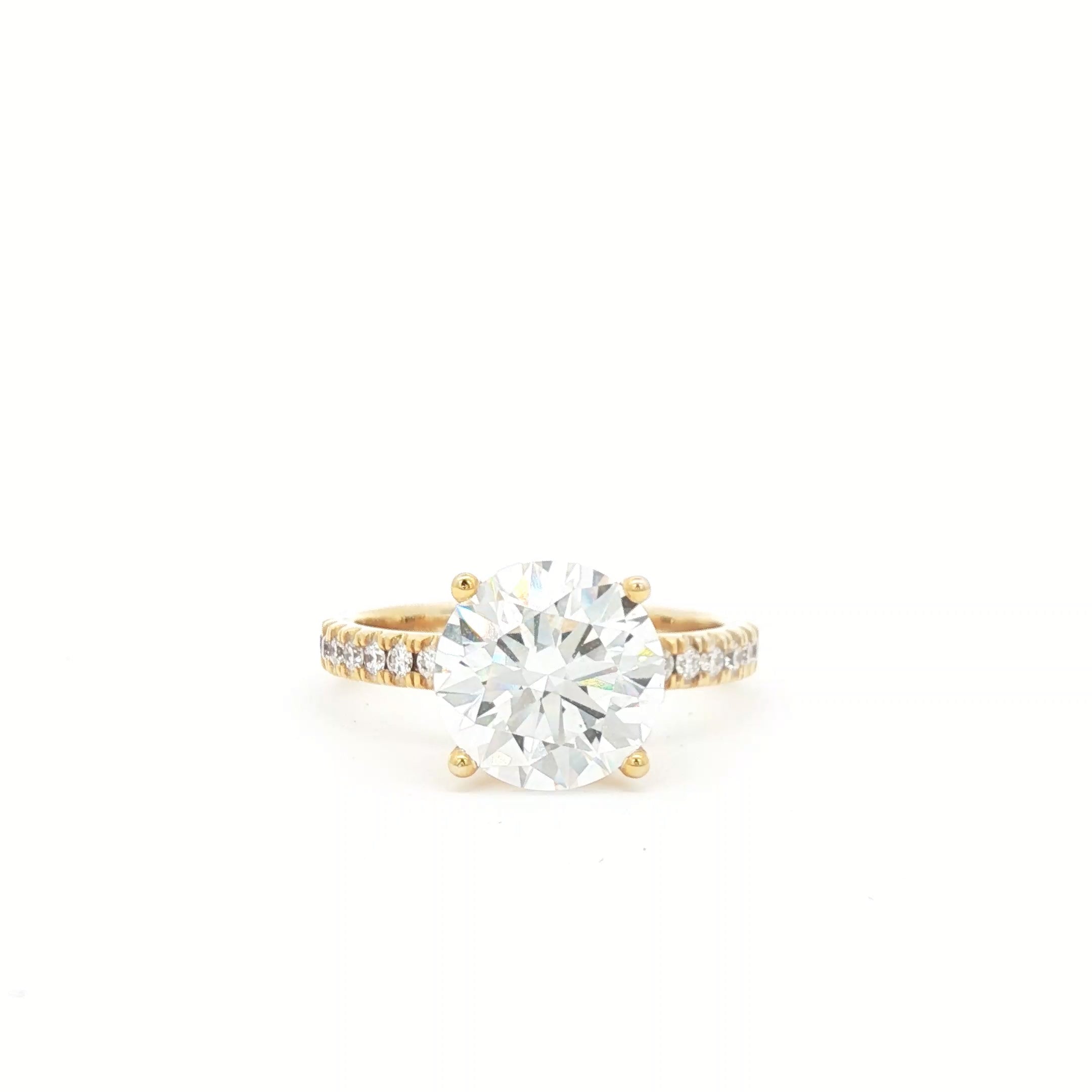 3ct Round Ring with Band