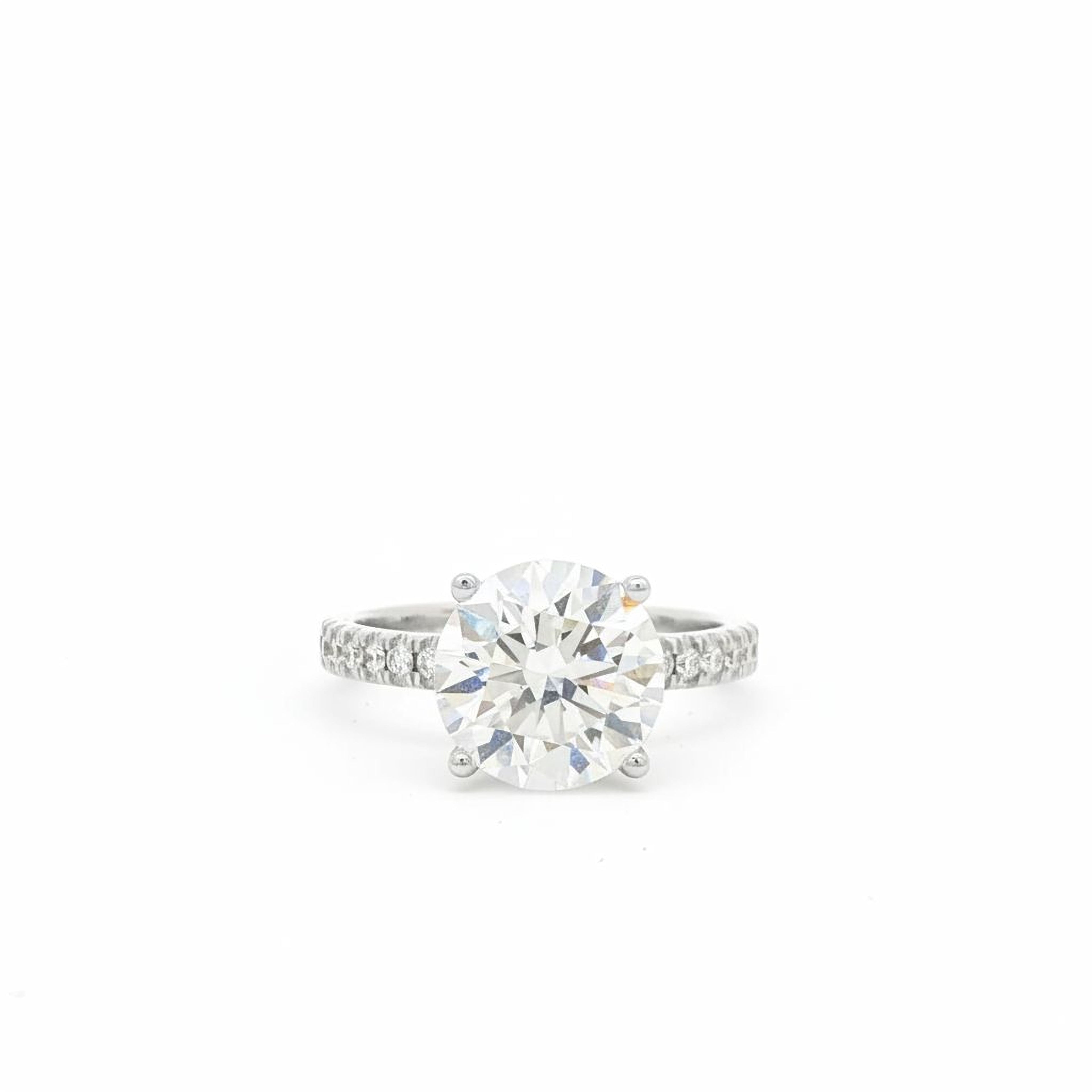 3ct Round Ring with Band