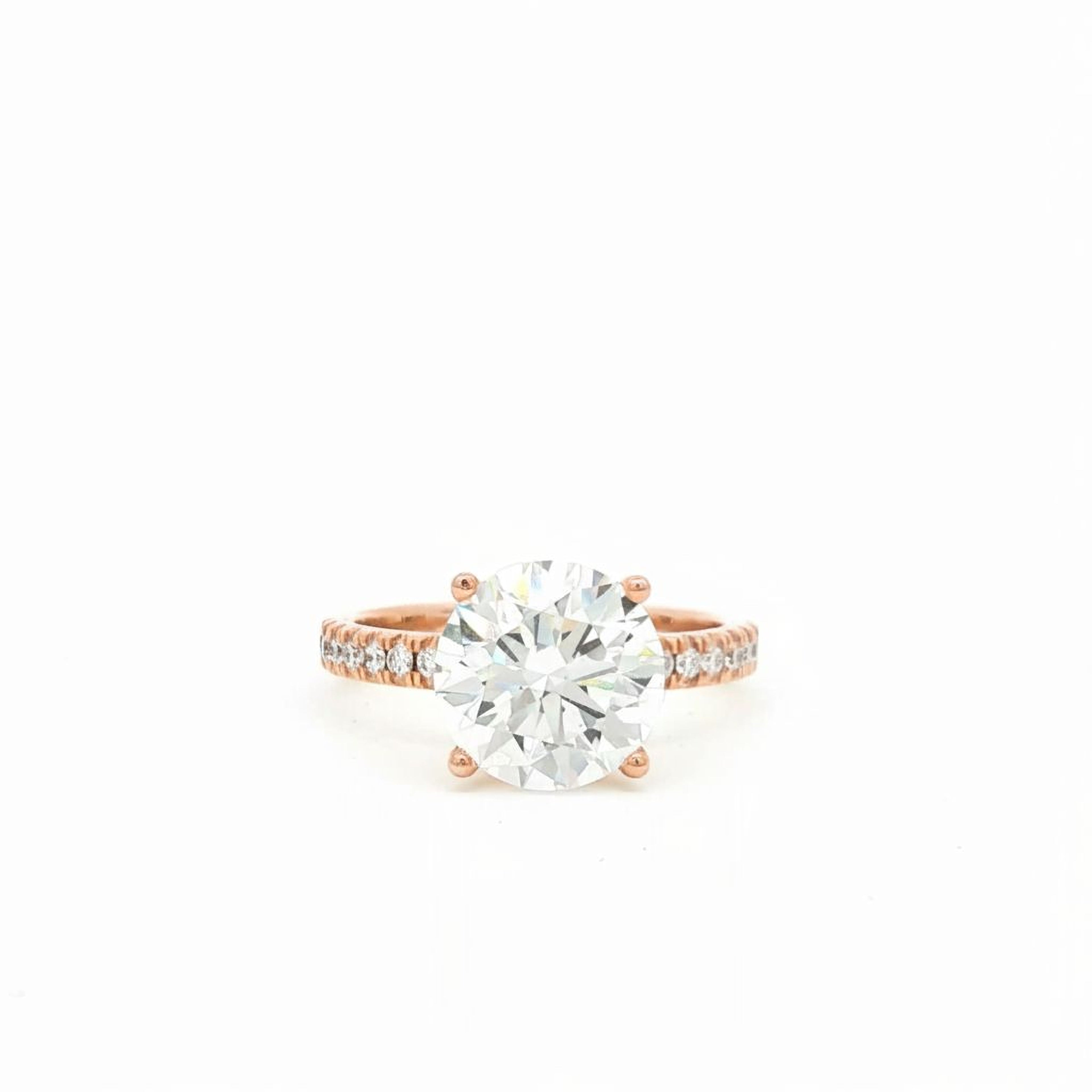 3ct Round Ring with Band