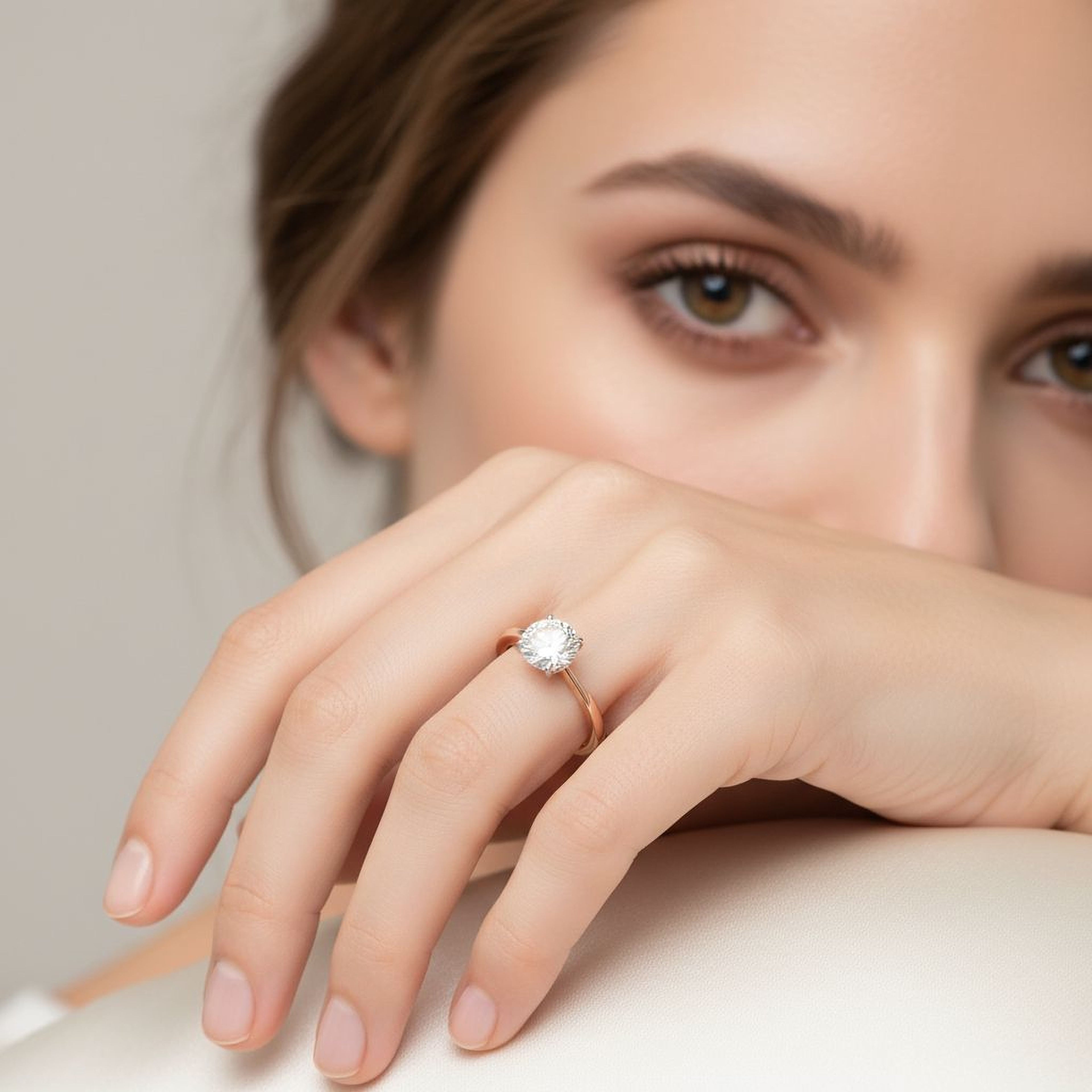 1ct Round Simple Ring