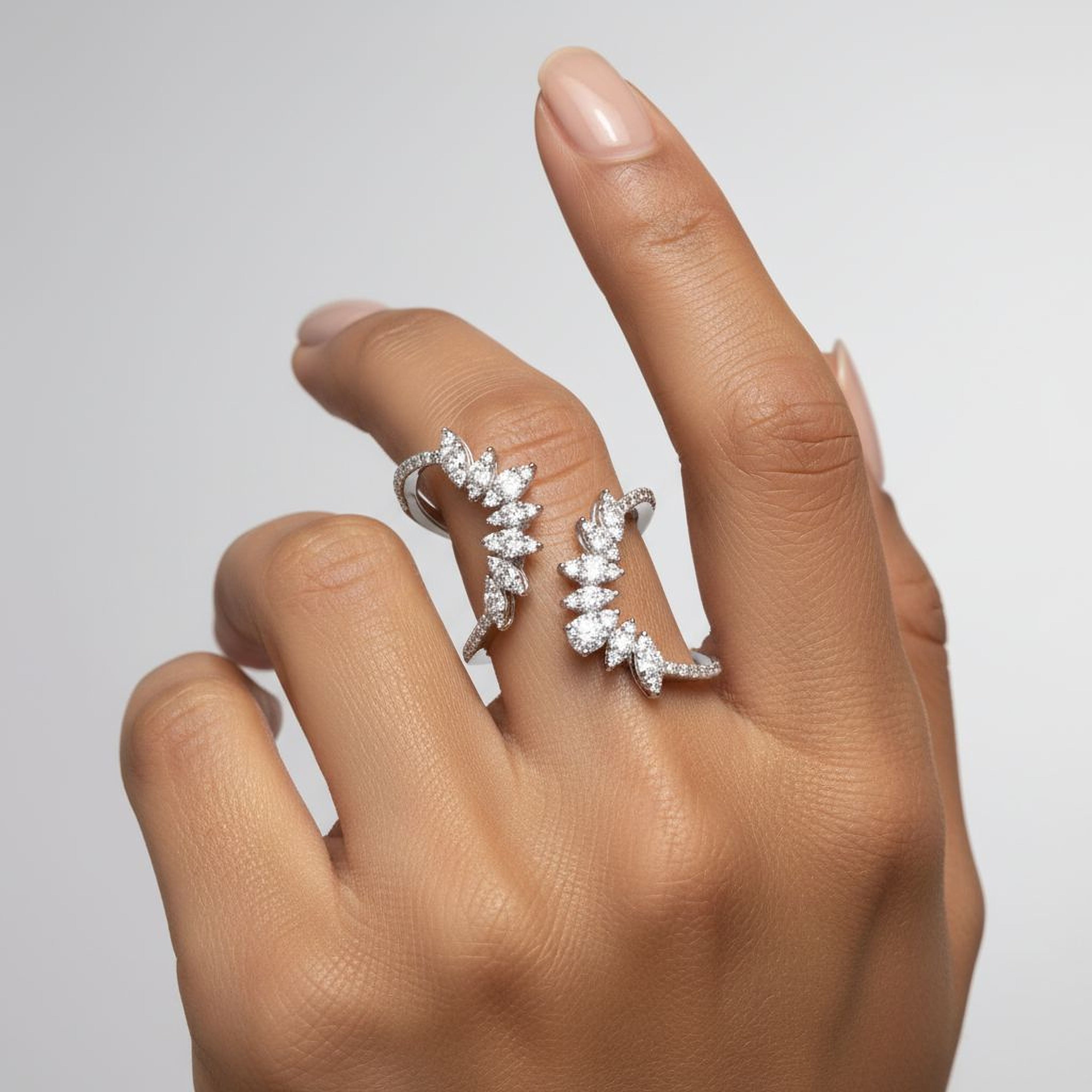 Two Side Pear x Marquise Ring