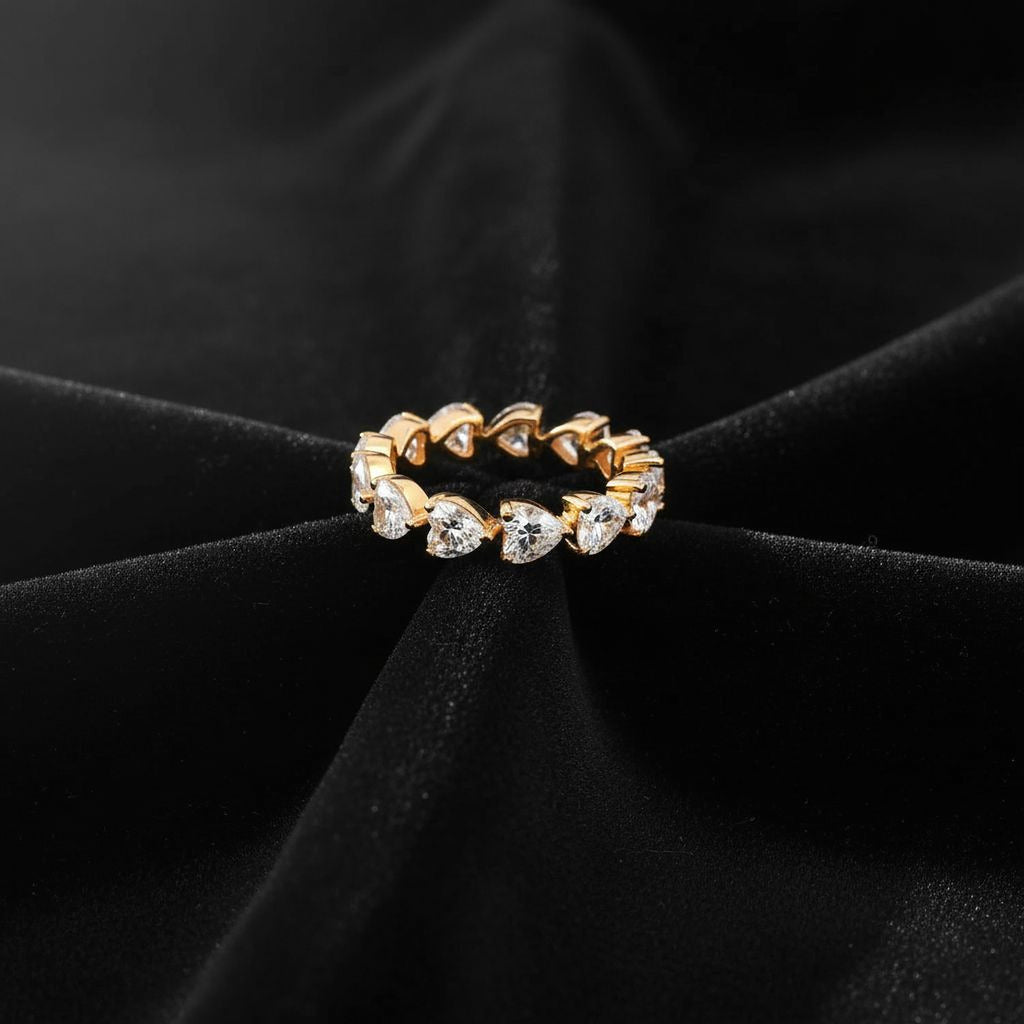 20pts Heart Sideways Wedding Band