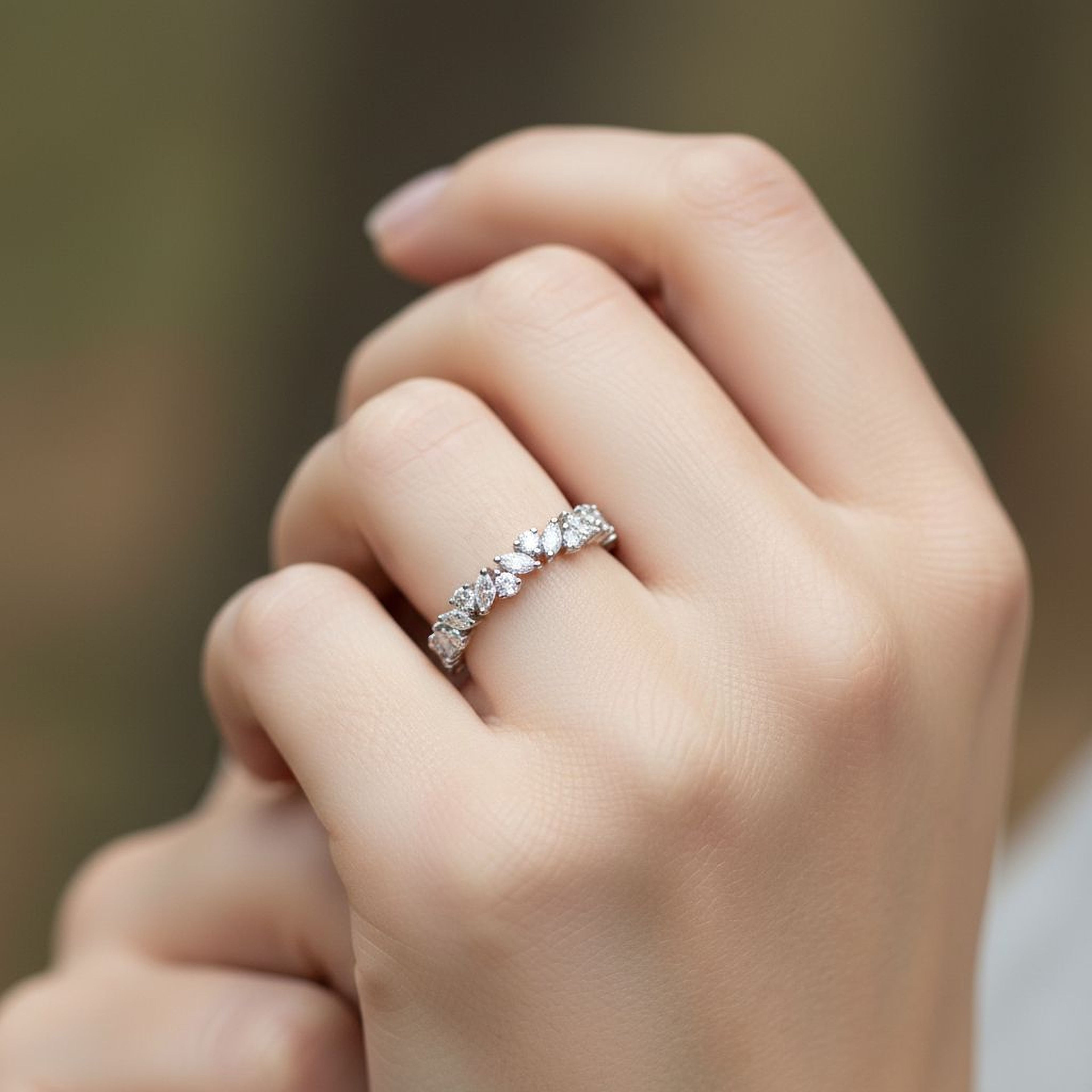 Marquise x Round Eternity Band