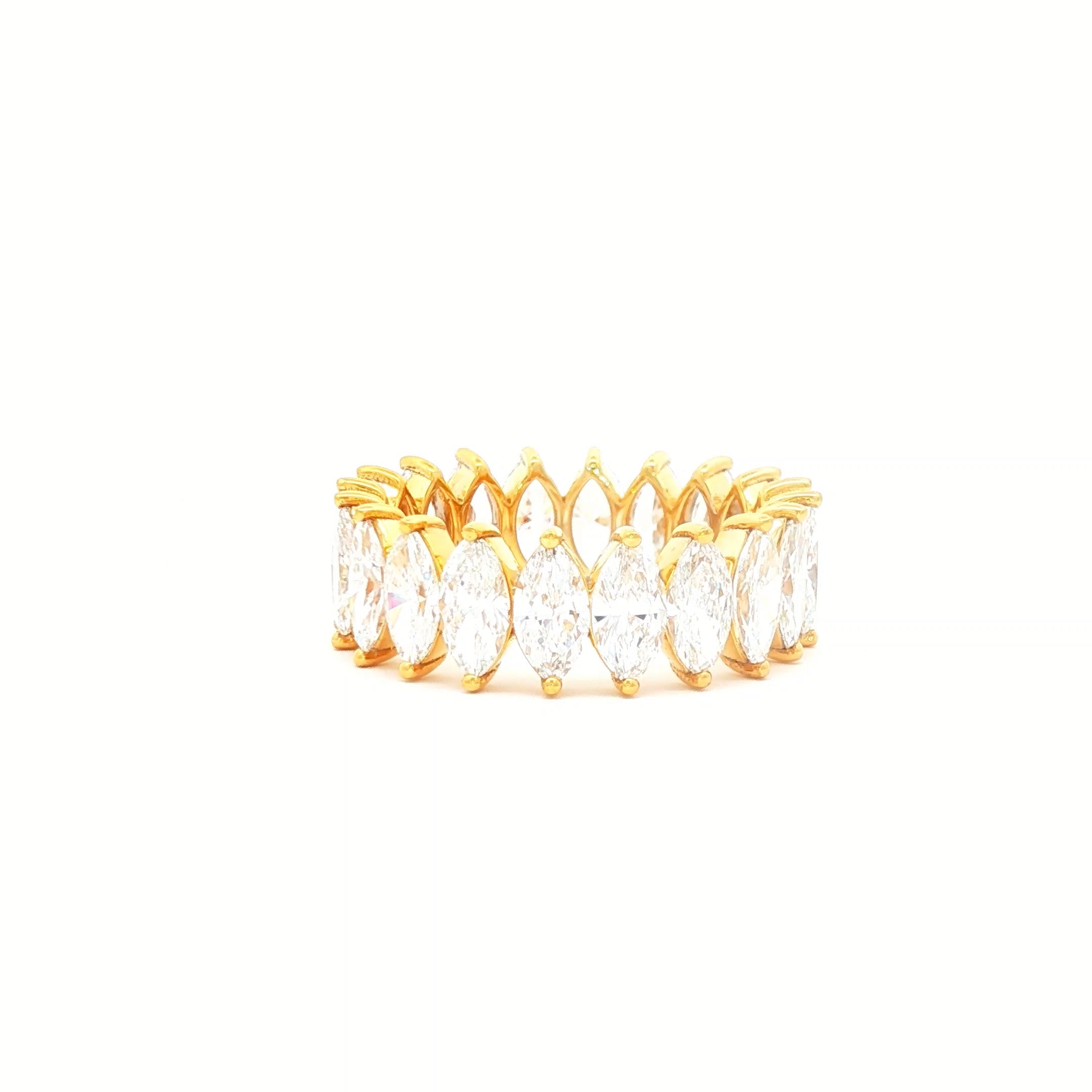 20pt Marquise Wedding Band
