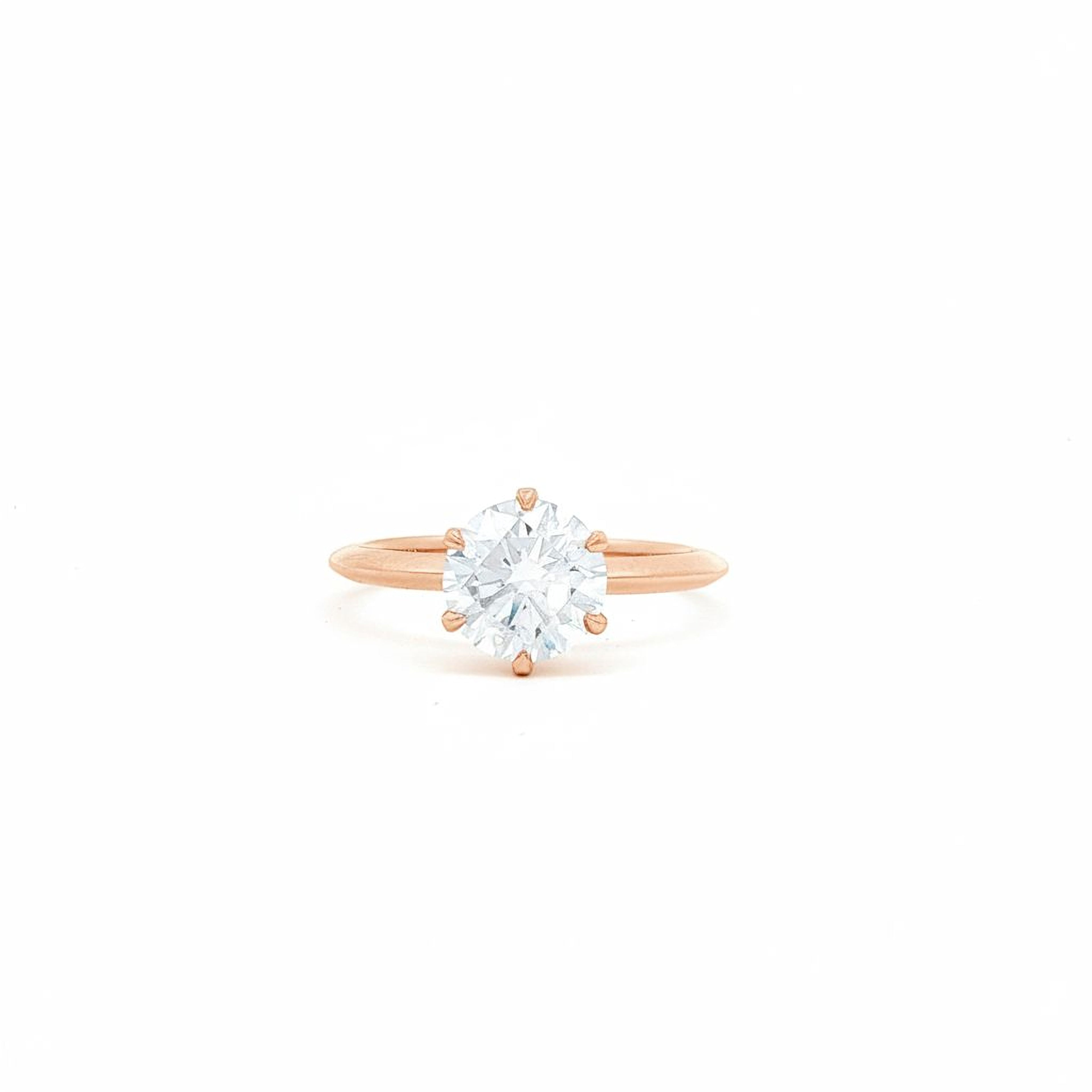 1.5ct Round Simple  Engagement Ring