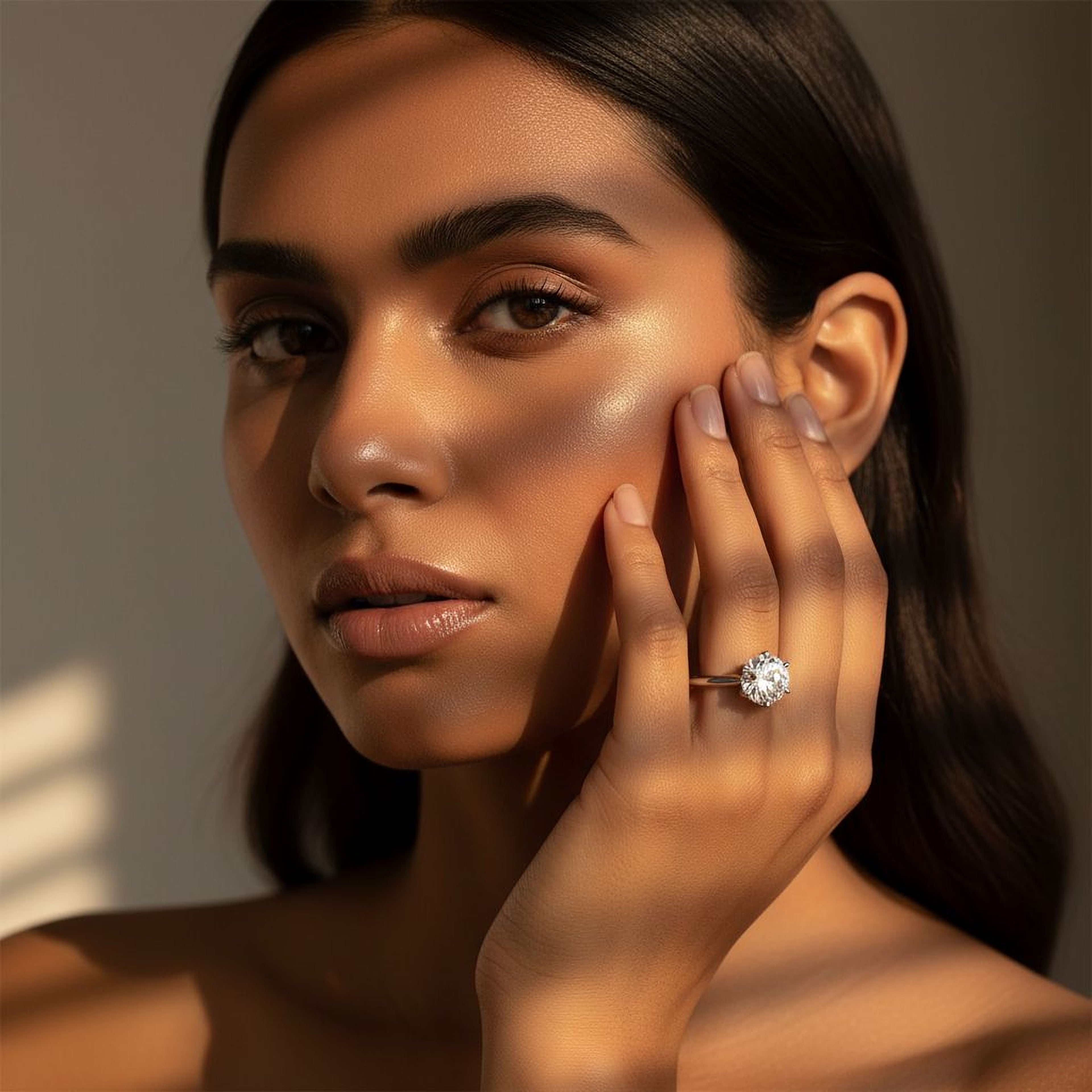 1.5ct Round Simple  Engagement Ring