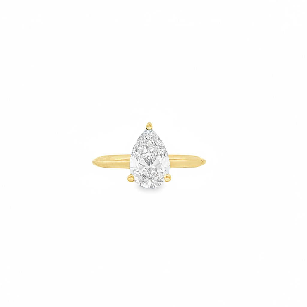 1.5ct Pear Simple  Engagement Ring