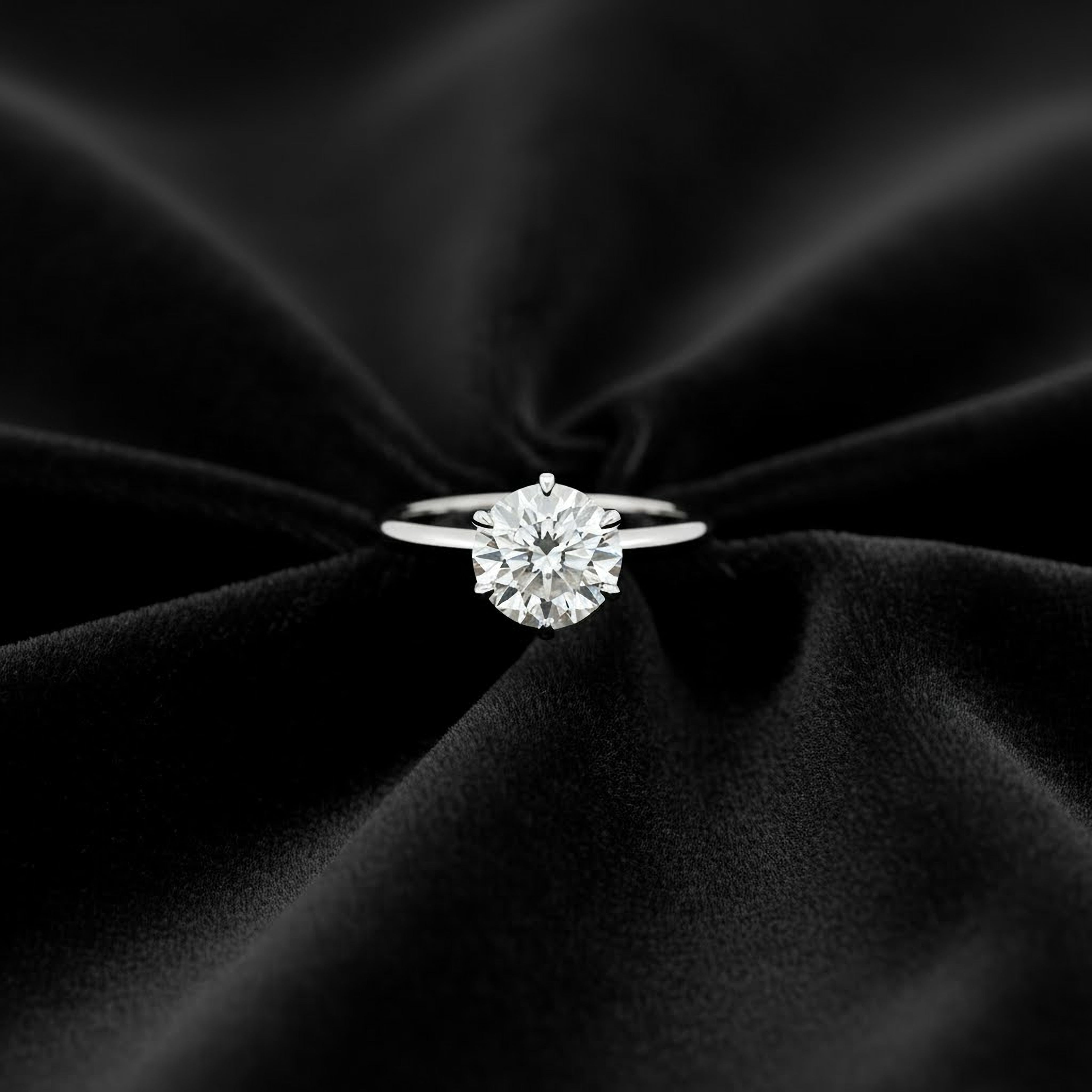 2ct Round  Engagement Ring