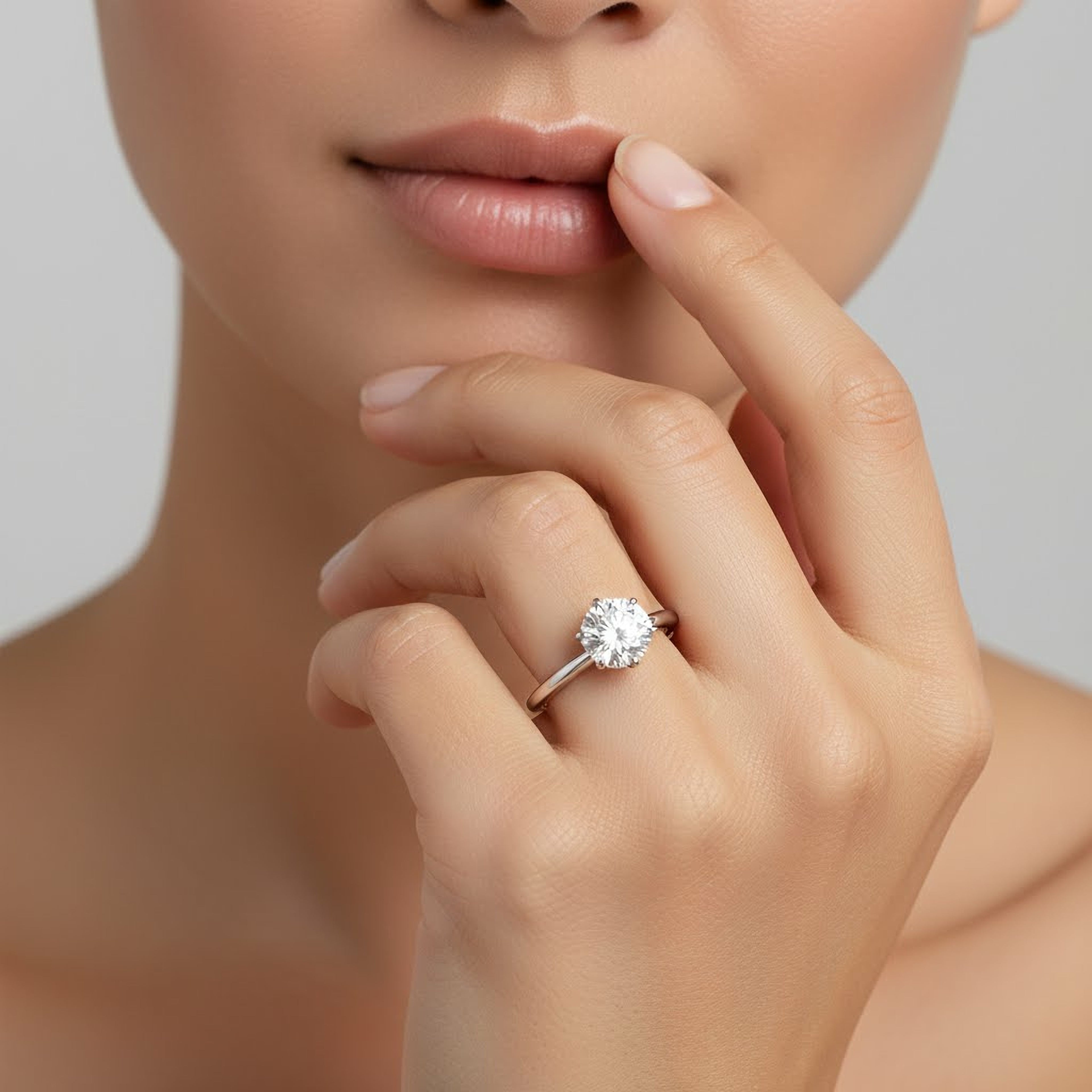 2ct Round  Engagement Ring