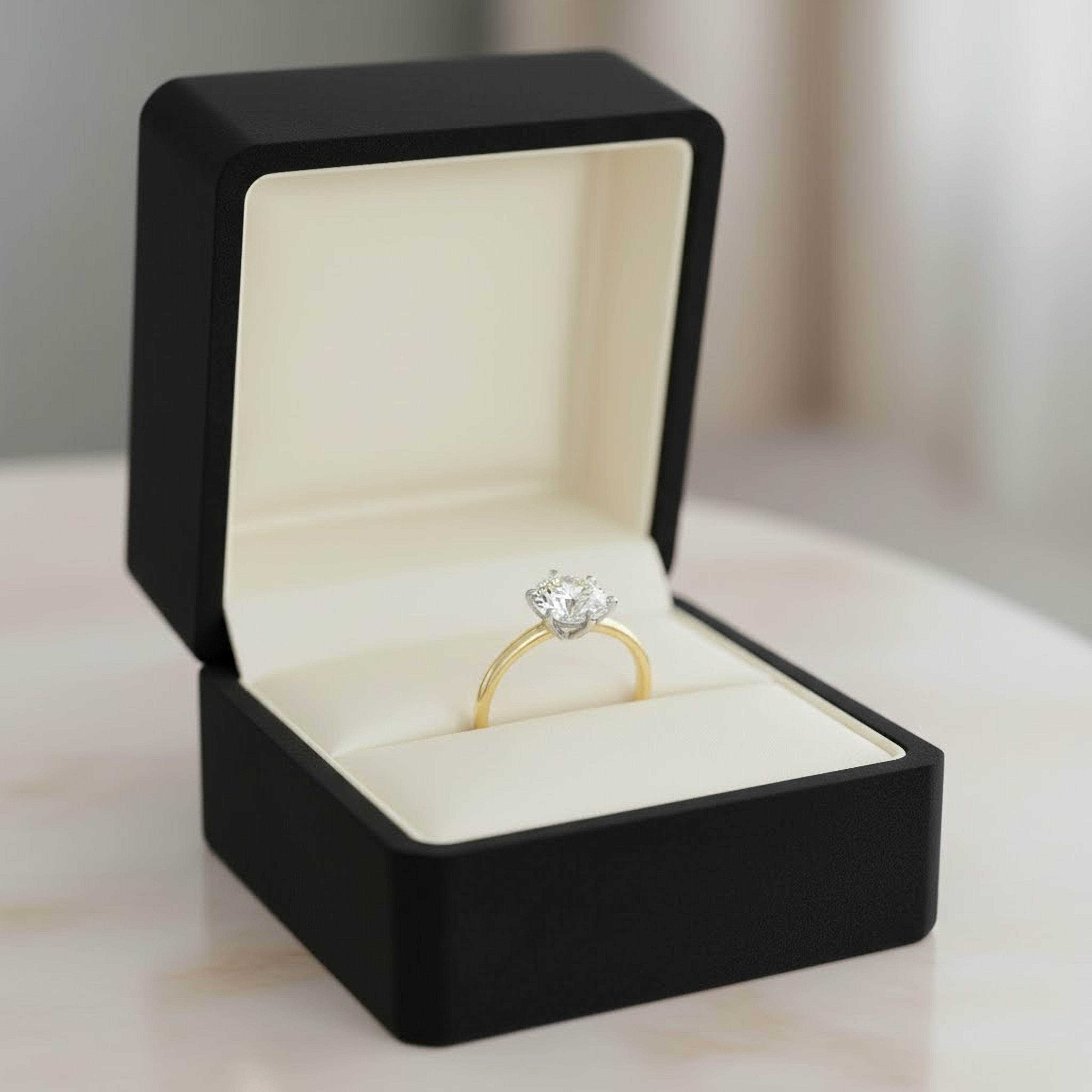 2ct Round Simple Engagement Ring