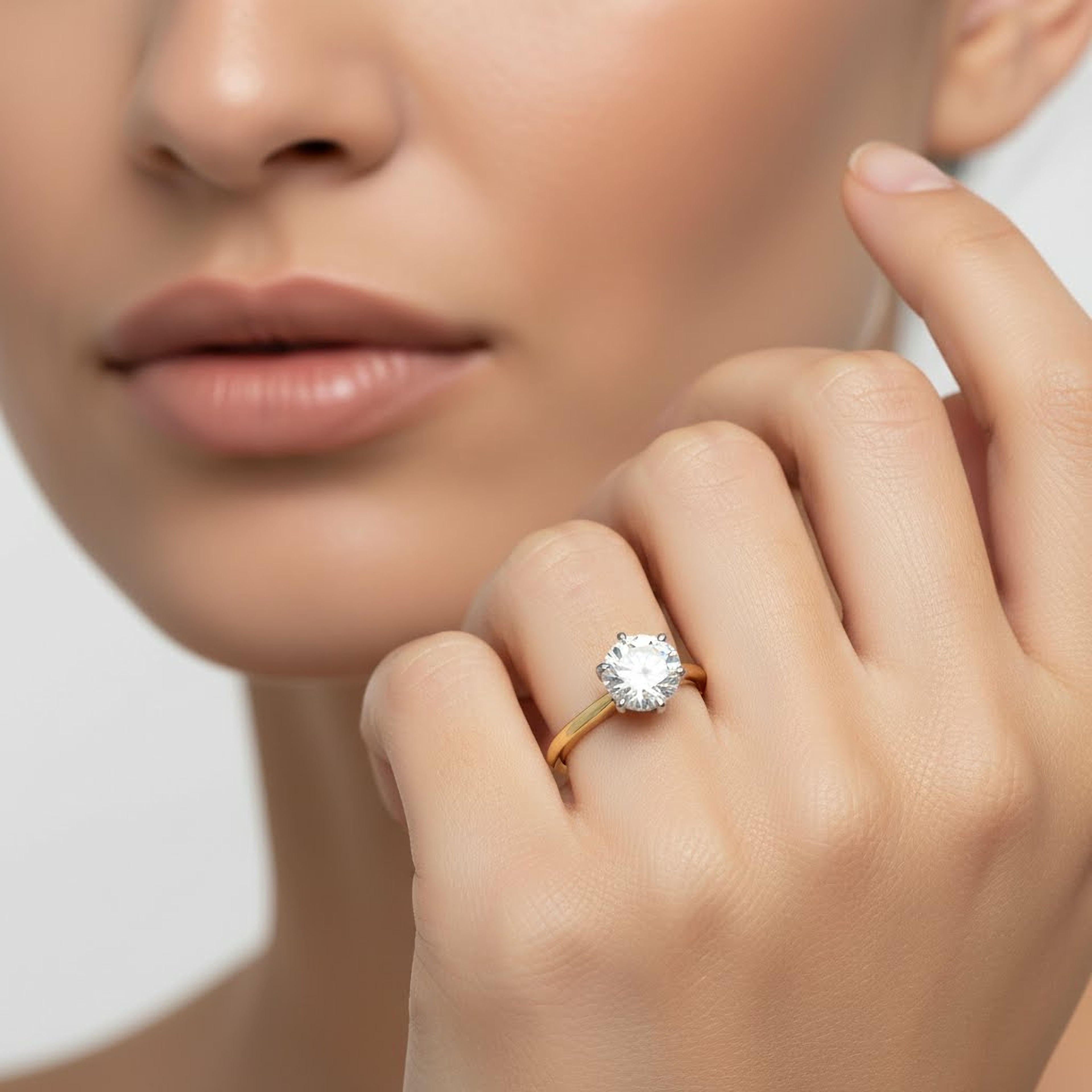 2ct Round Simple Engagement Ring