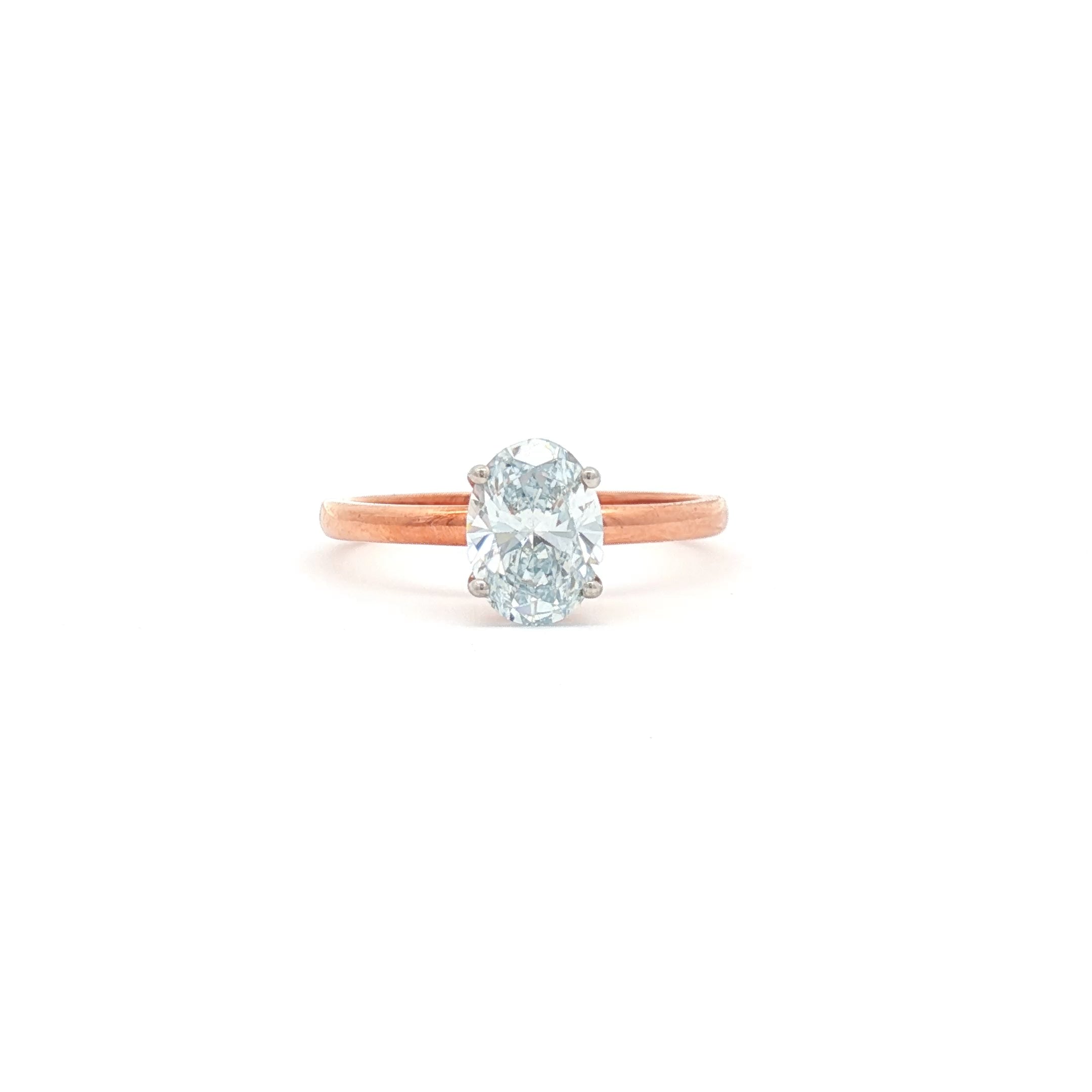 1ct Oval Simple Engagement Ring