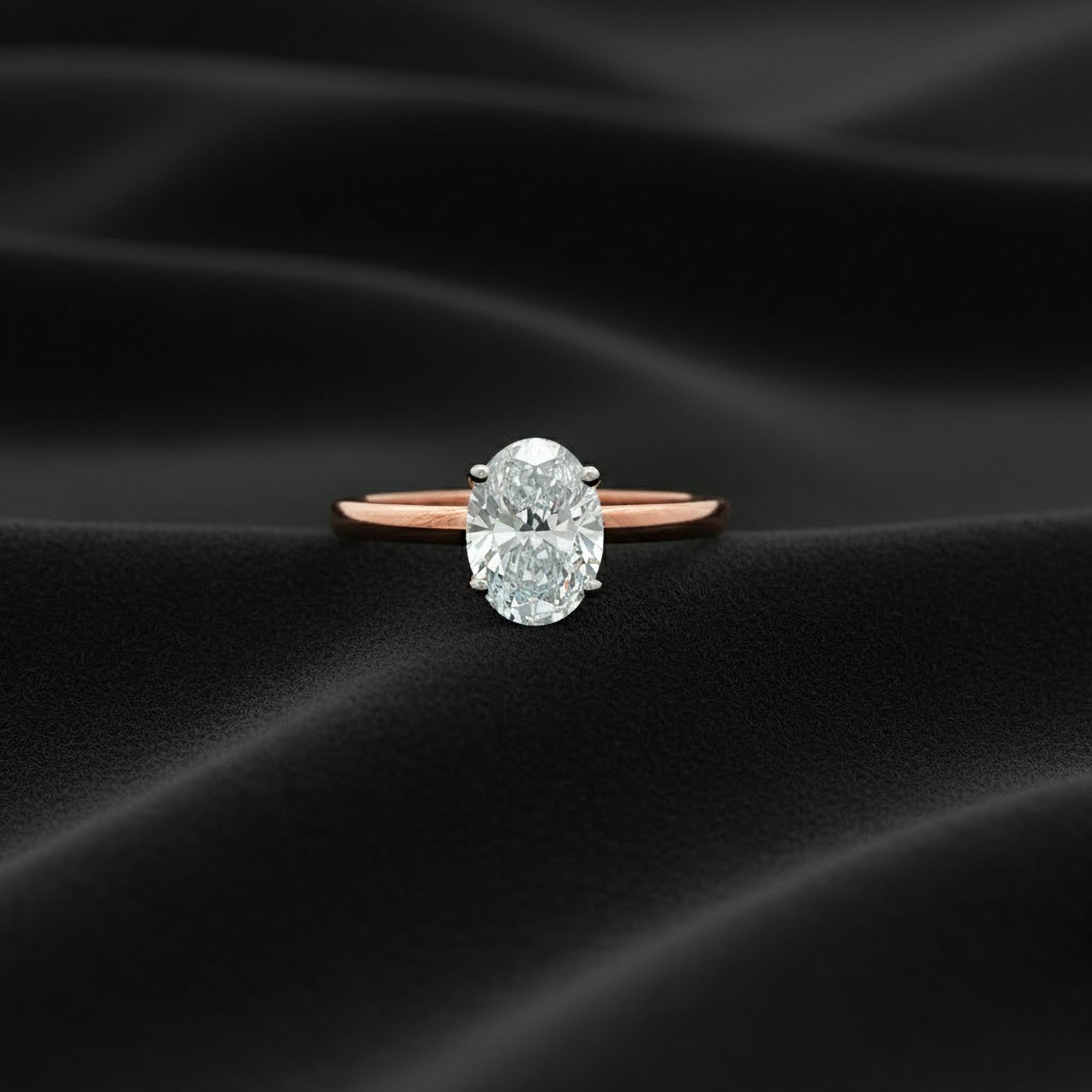 1ct Oval Simple Engagement Ring