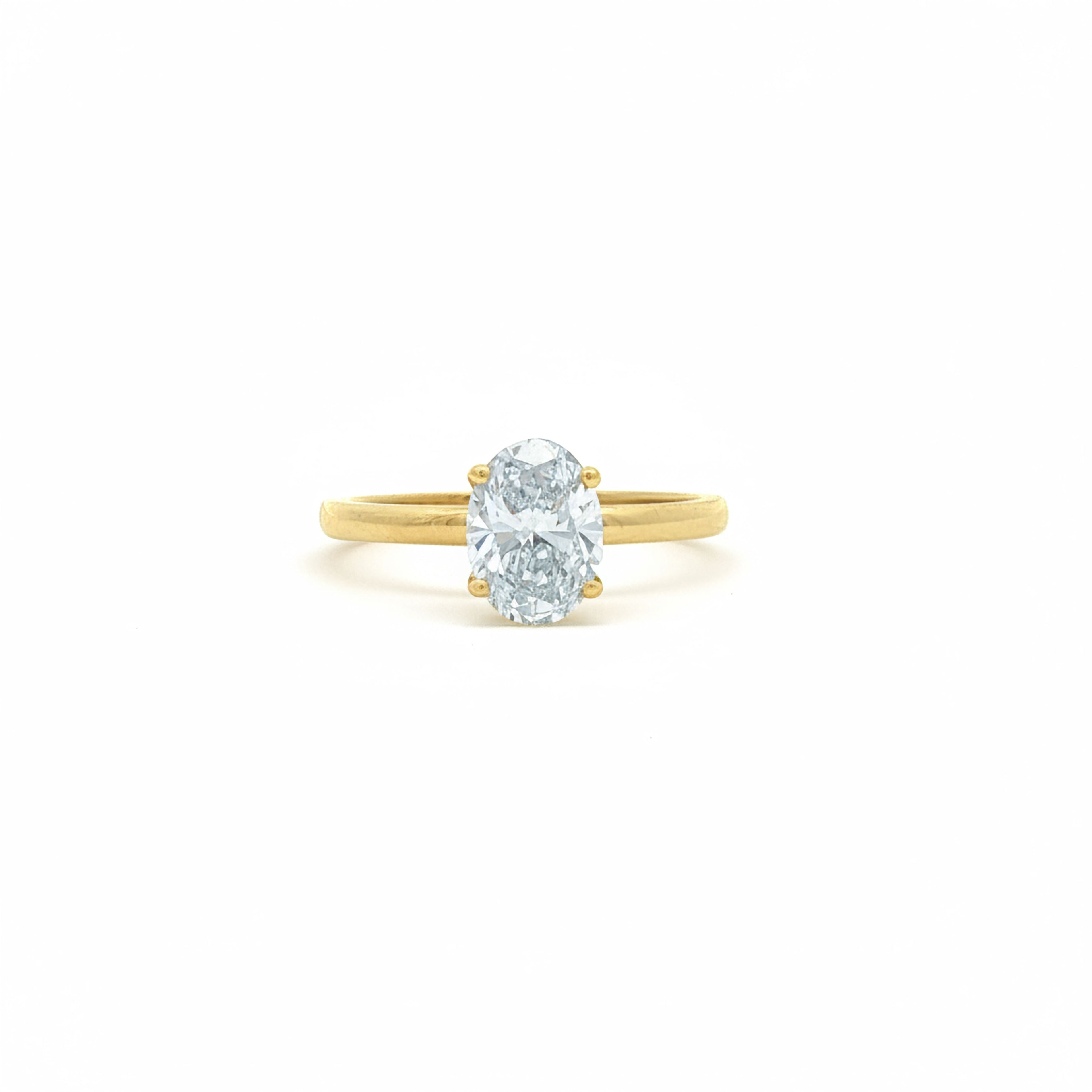 1ct Oval Simple Engagement Ring