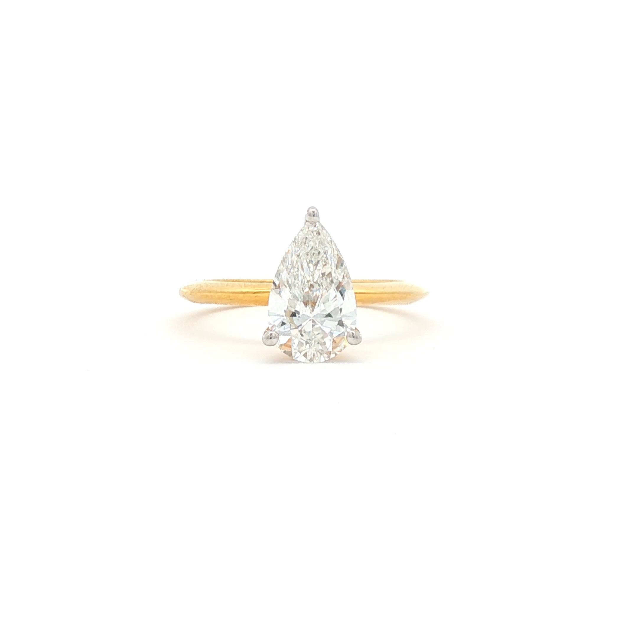 1.5ct Simple Pear Engagement Ring