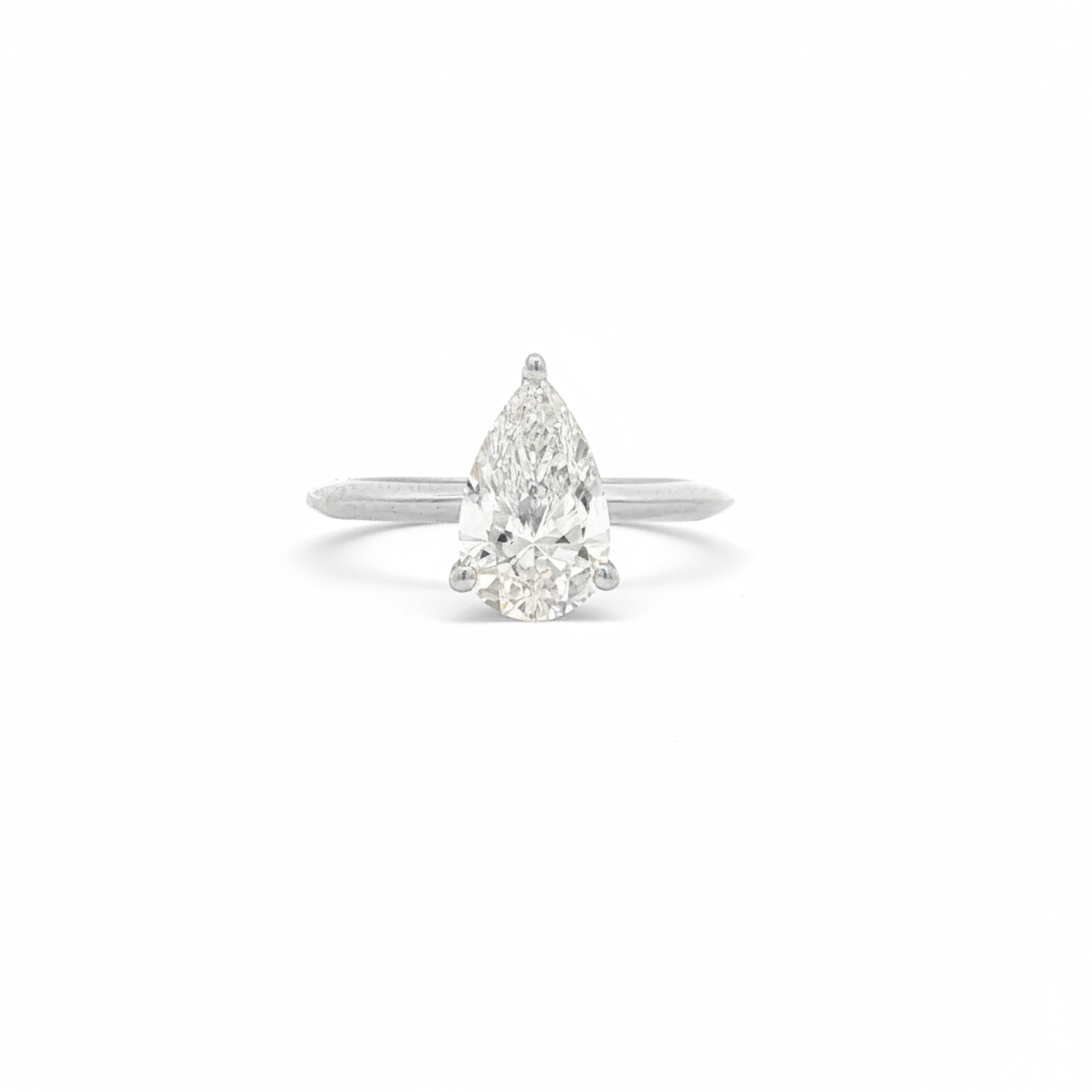 1.5ct Simple Pear Engagement Ring