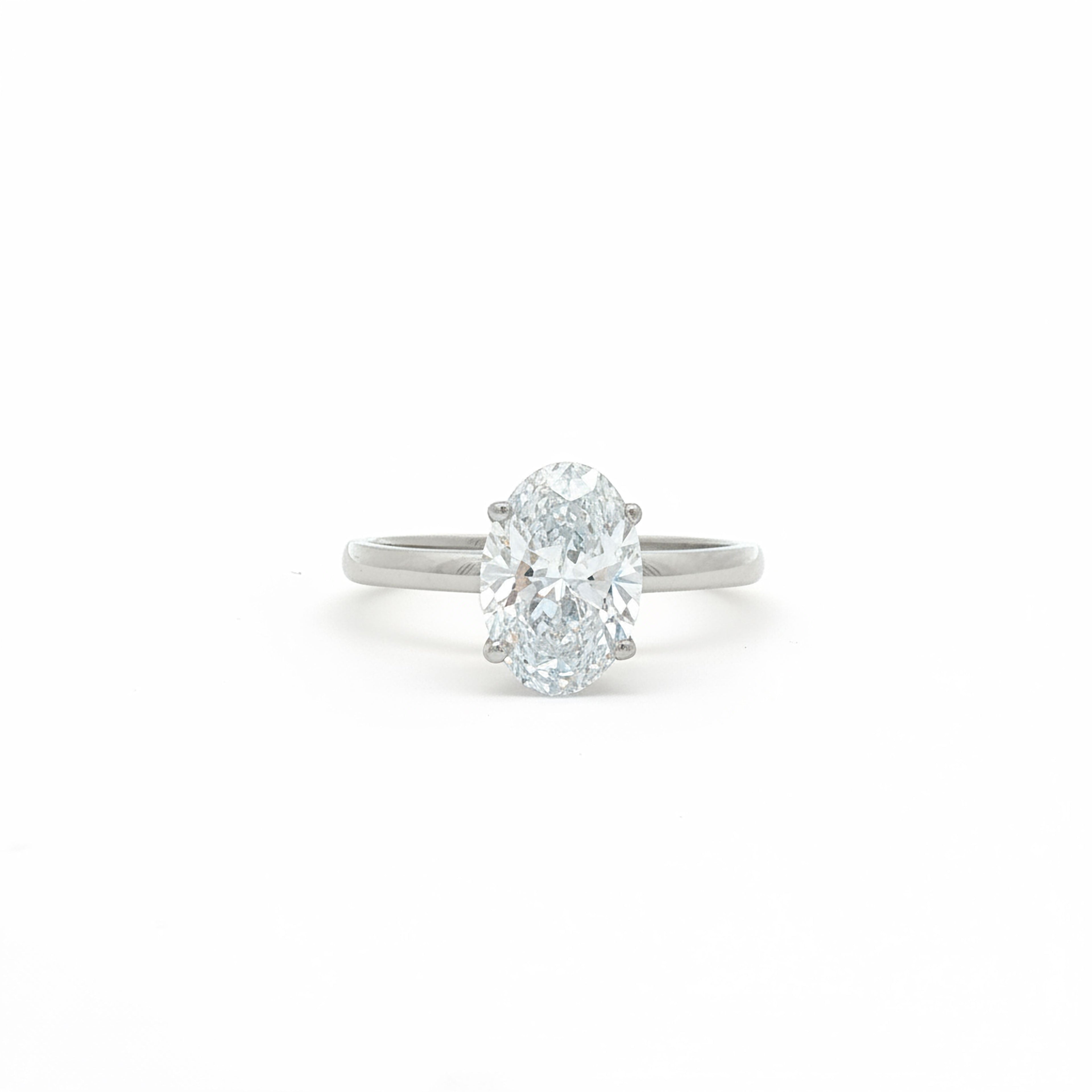 1.5ct Oval Simple  Engagement Ring