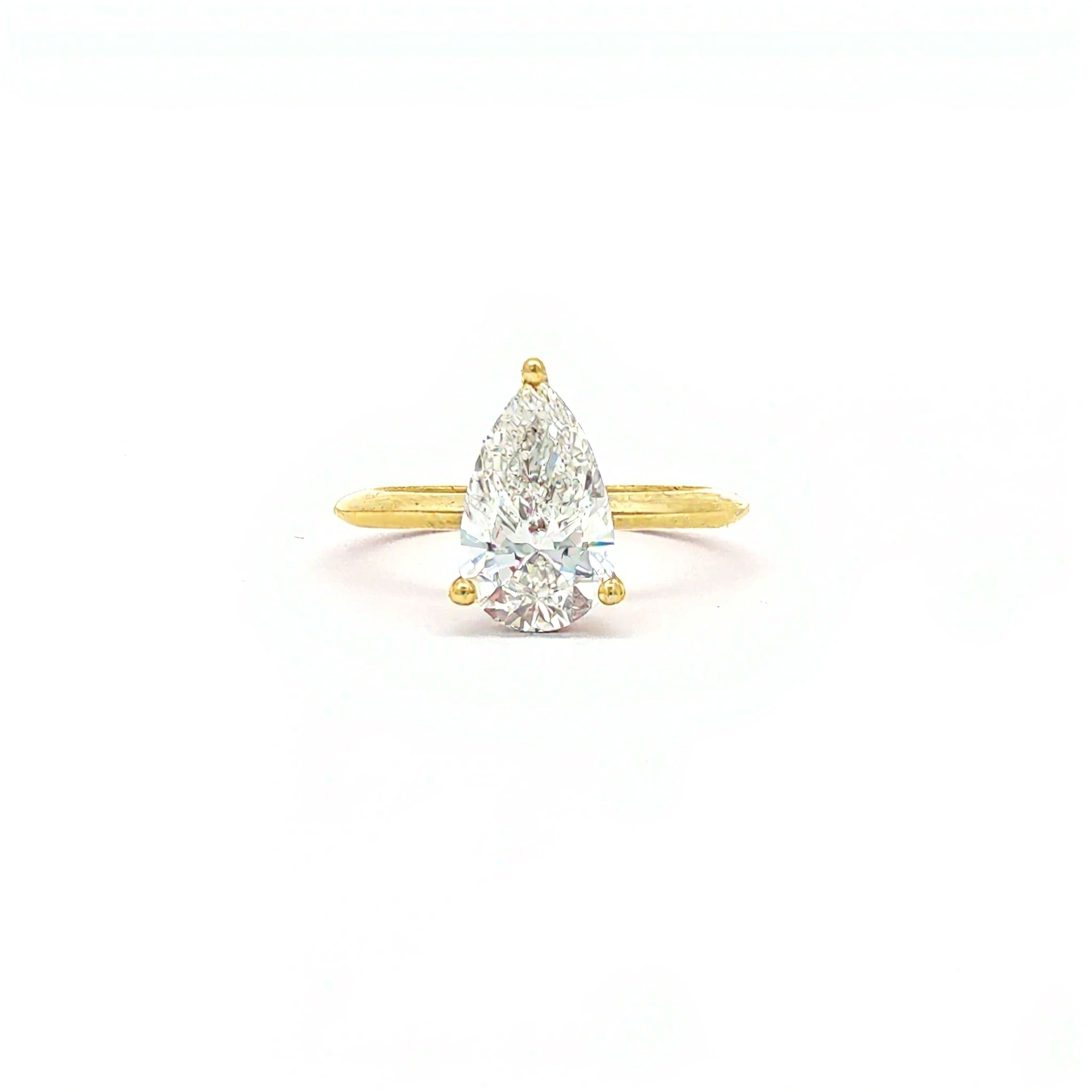 2ct Pear Simple  Engagement Ring