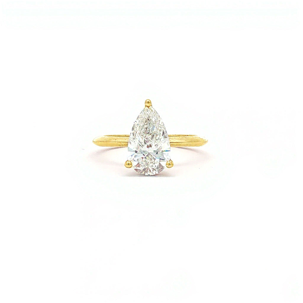 2ct Pear Simple  Engagement Ring