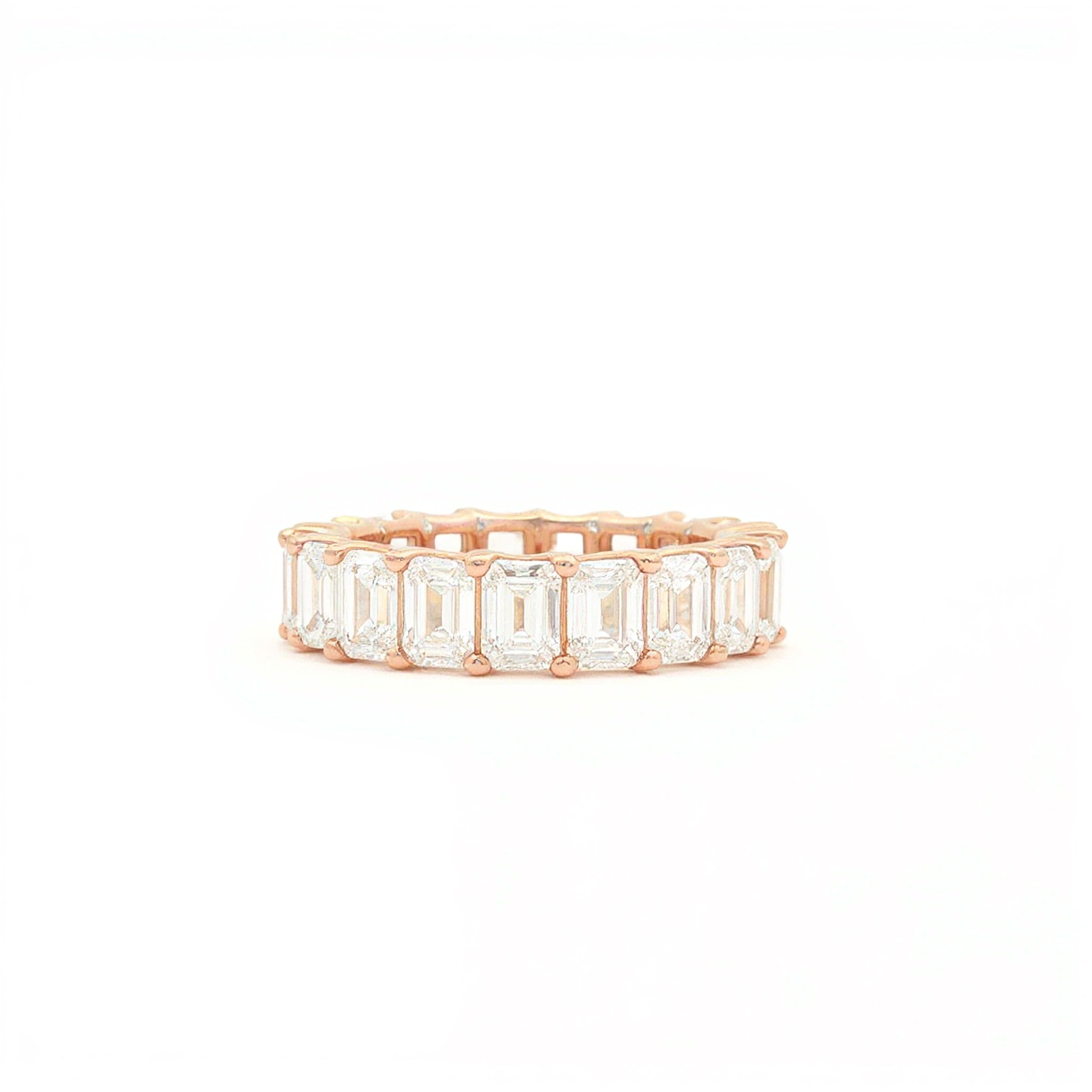 30pt Emerald  Wedding Band