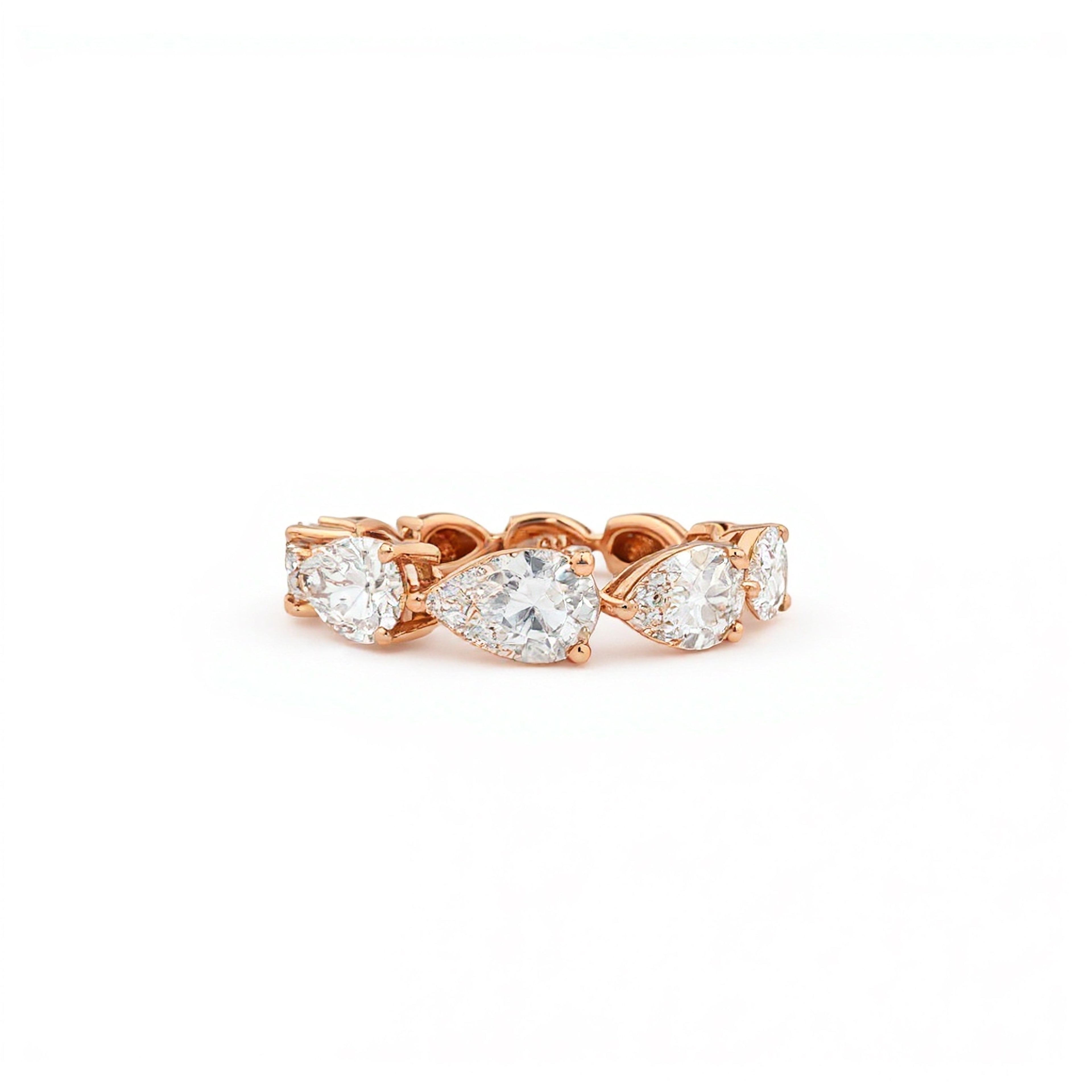 Pear Wedding Band (50pt Half Band)