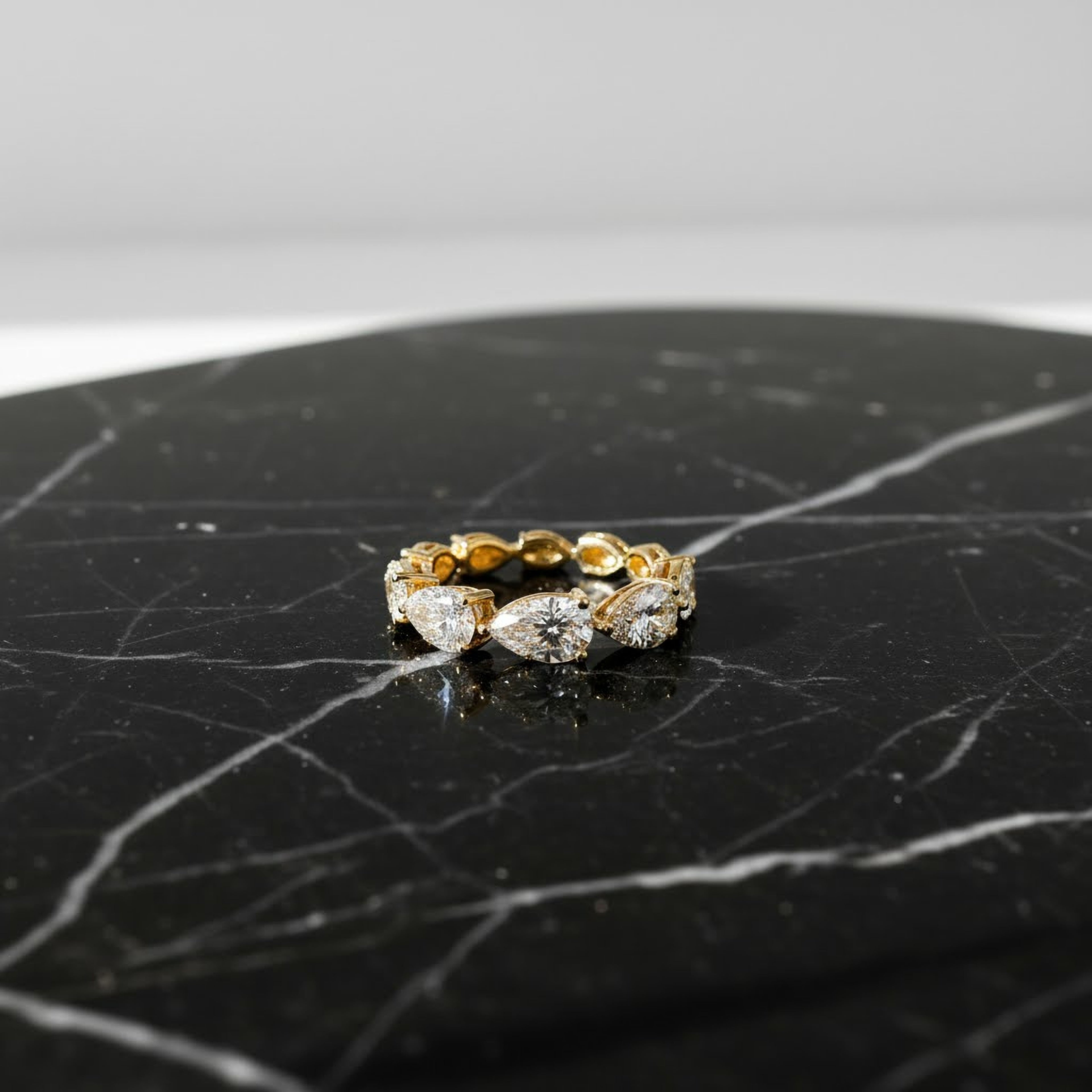 Pear Wedding Band (50pt Half Band)
