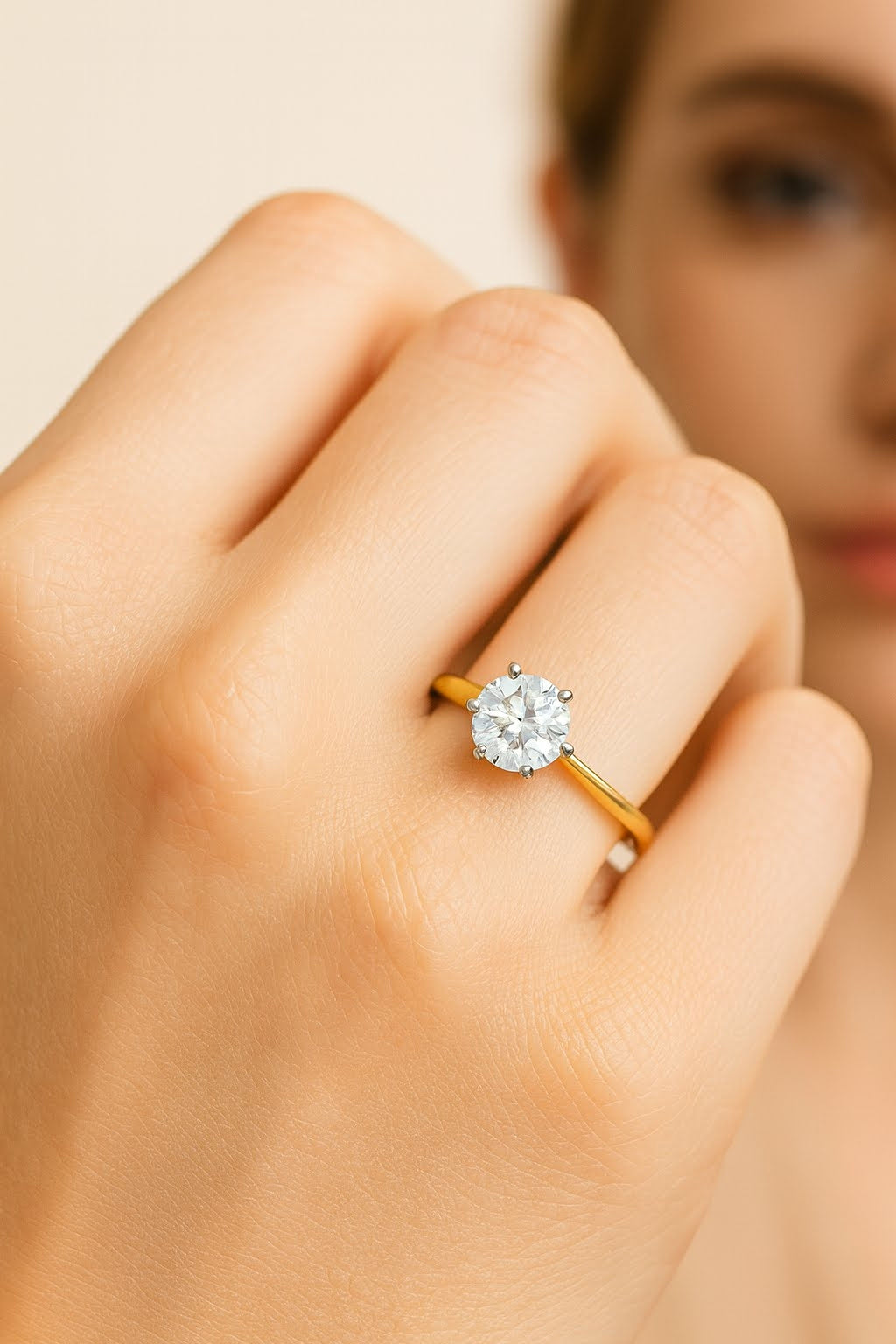 Simple 1.5ct Round Engagement Ring